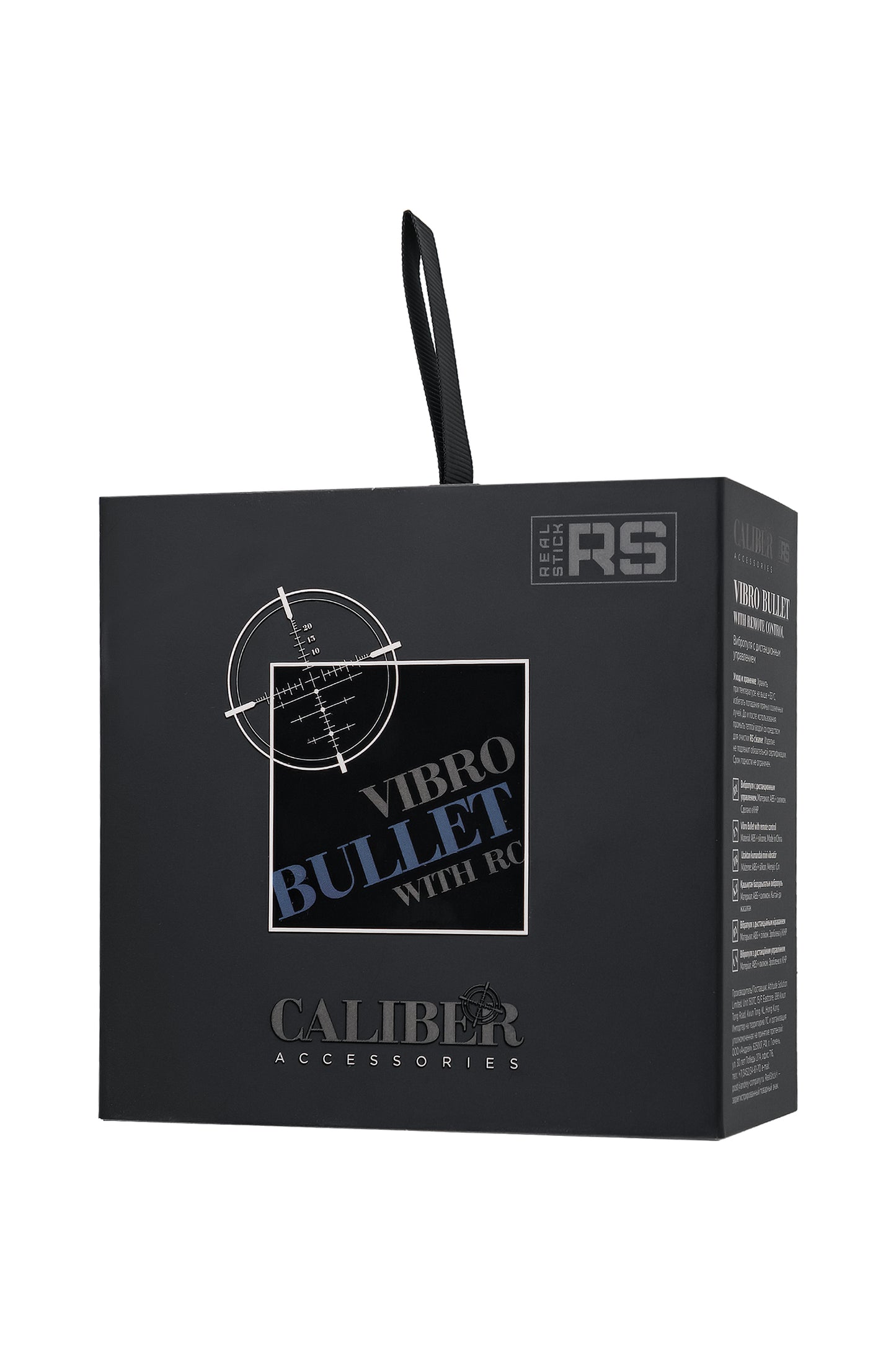 RealStick CALIBER uzaktan kumandalı vibro mermi, siyah