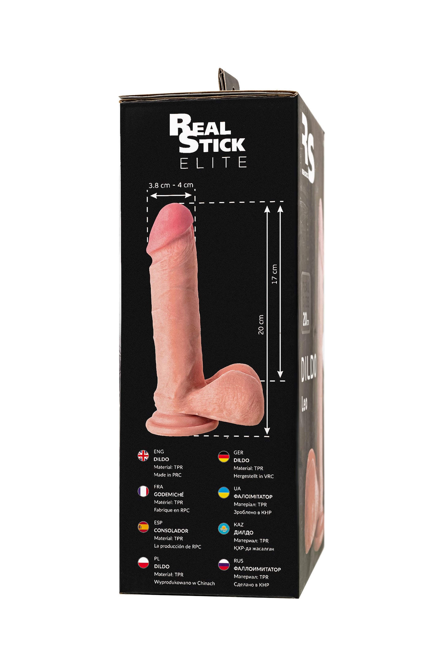 RealStick Elite Leo Yapay Penis Gerçekçi, TPR, çıplak, 20 cm