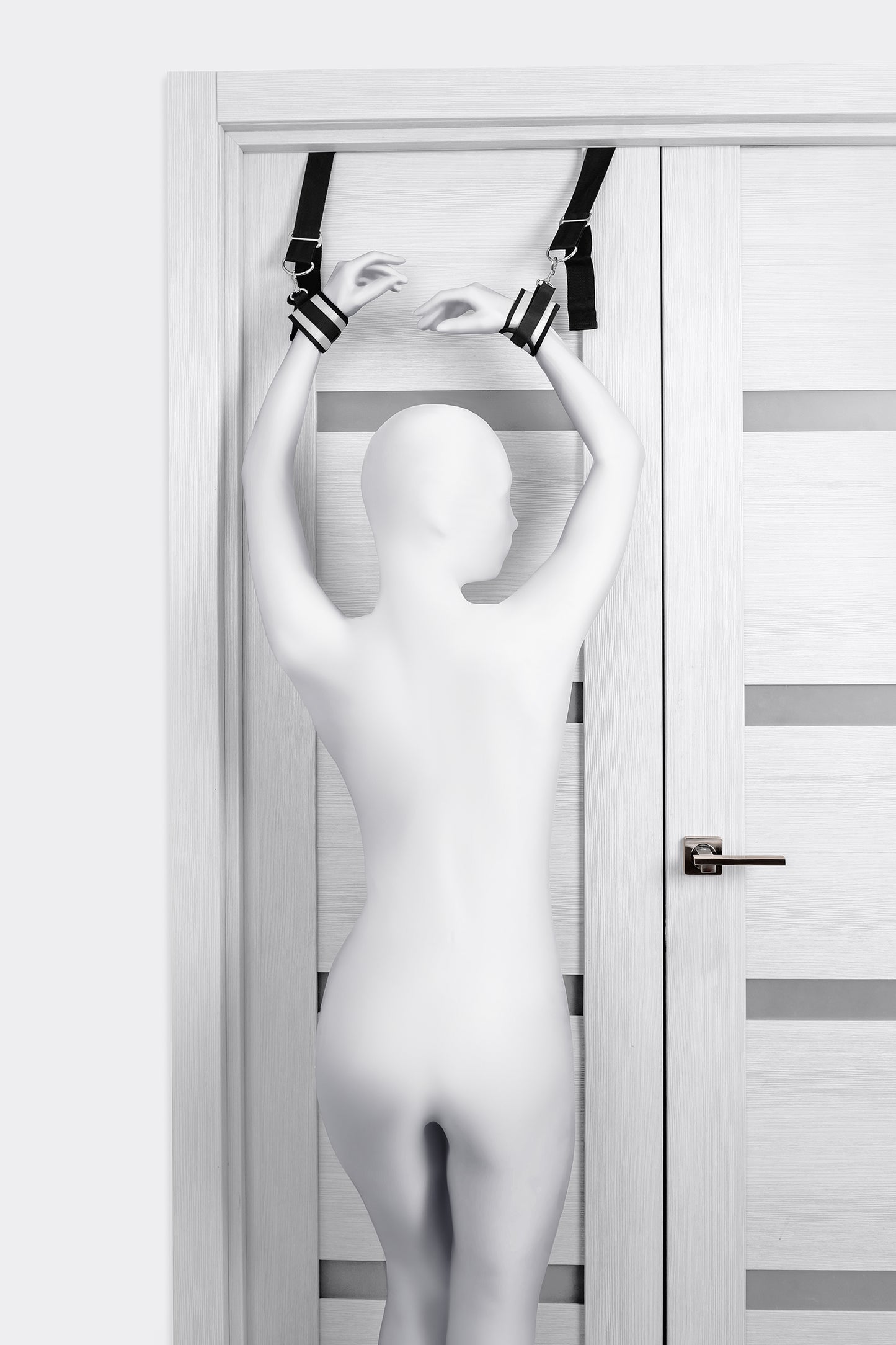 Anonymo BDSM Kapı esaret kelepçe, Polyester, Gümüş, 23 cm