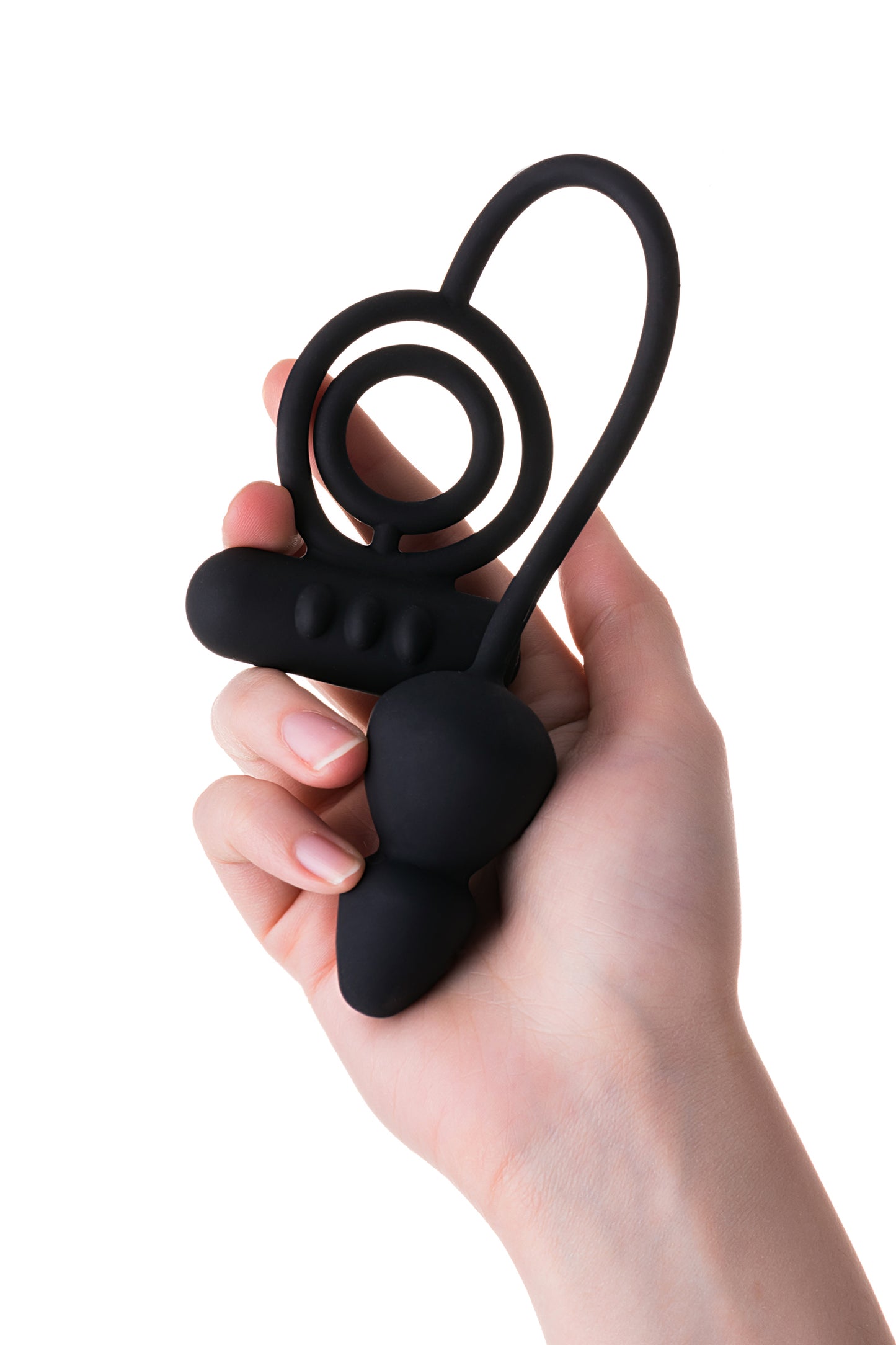 Erotist Ekstra Stimülasyonlu Anal Plug, silikon, siyah