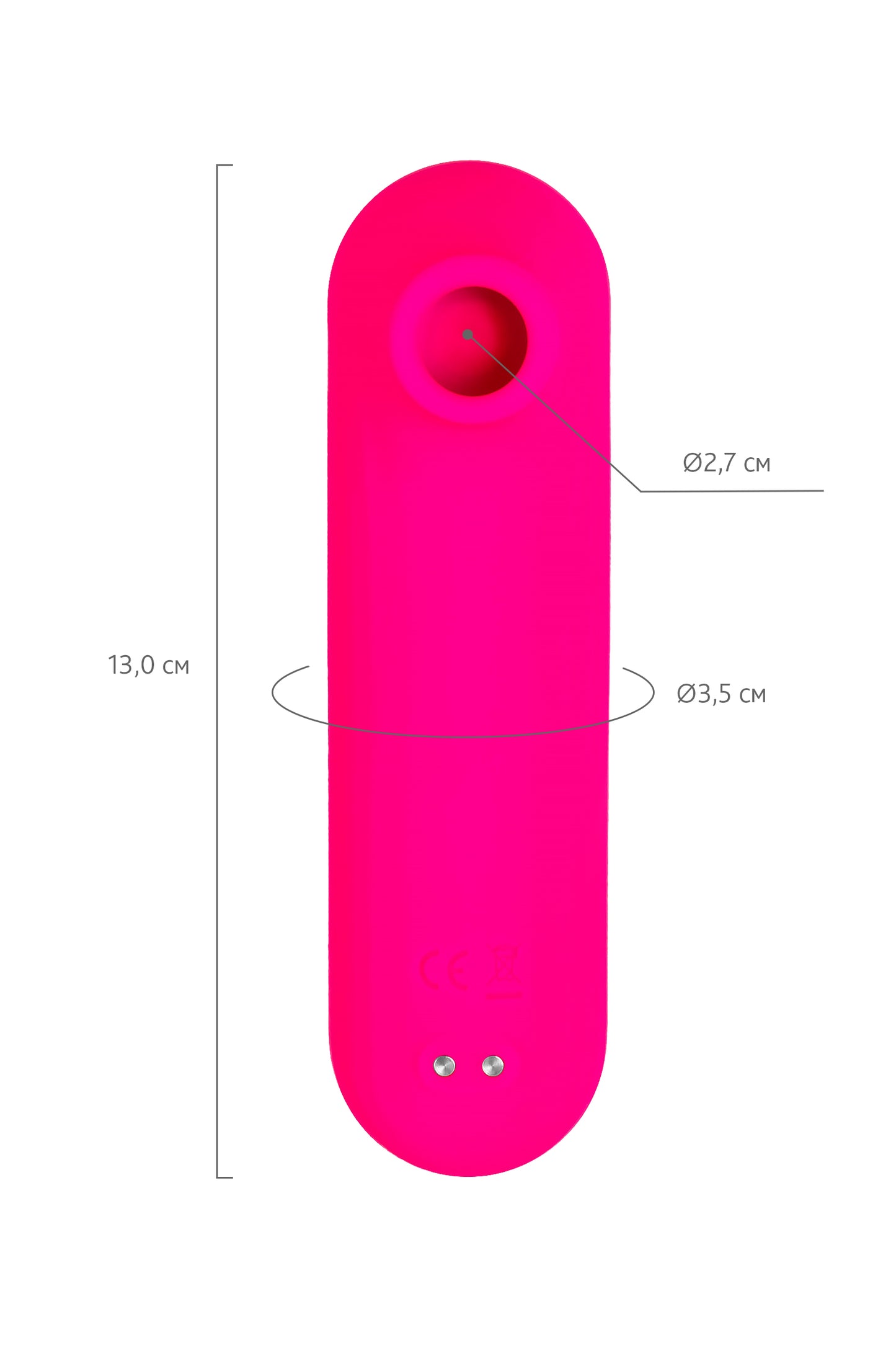 eroTeq Vakum dalgası uyarıcısı Molette, silikon, pembe, 13 cm