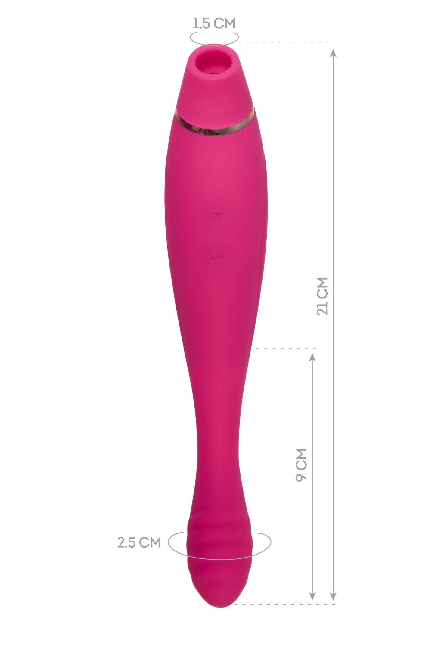 JOS Danvi Vakum Dalgası Vibratör, Silikon, Pembe, 21,5 cm