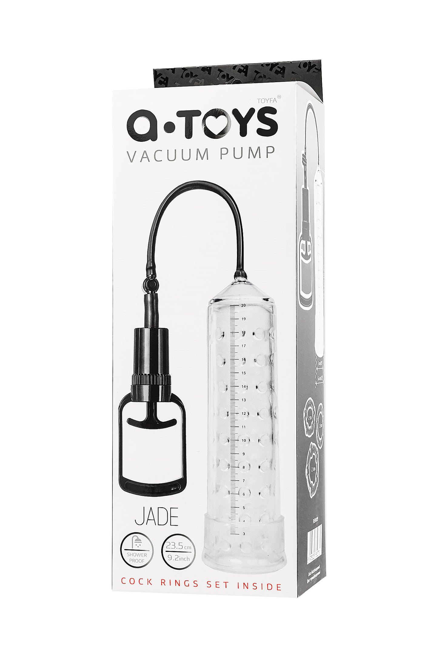 A-Toys by TOYFA penis pompası, TPE, transparan, 23,5 cm