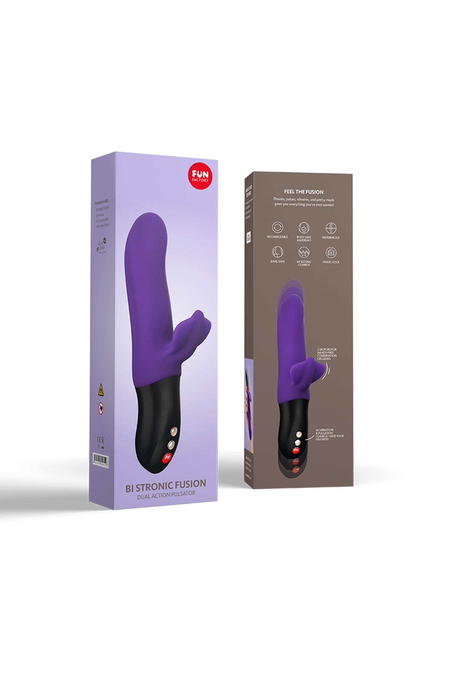 Fun Factory Bİ STRONİC FUSİON Vibratör, silikon, mor, 22 cm