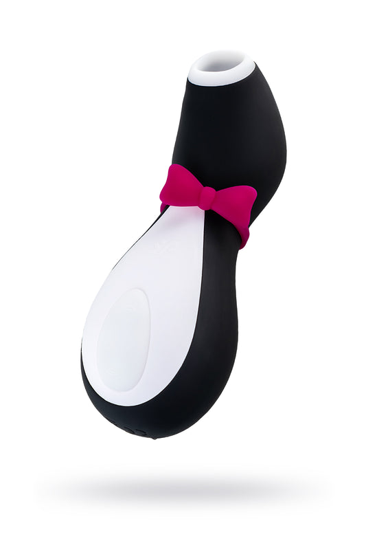 Satisfyer Penguin Vakum Dalgası Klitoris Vibratörü, silikon, siyah, 11,5 cm
