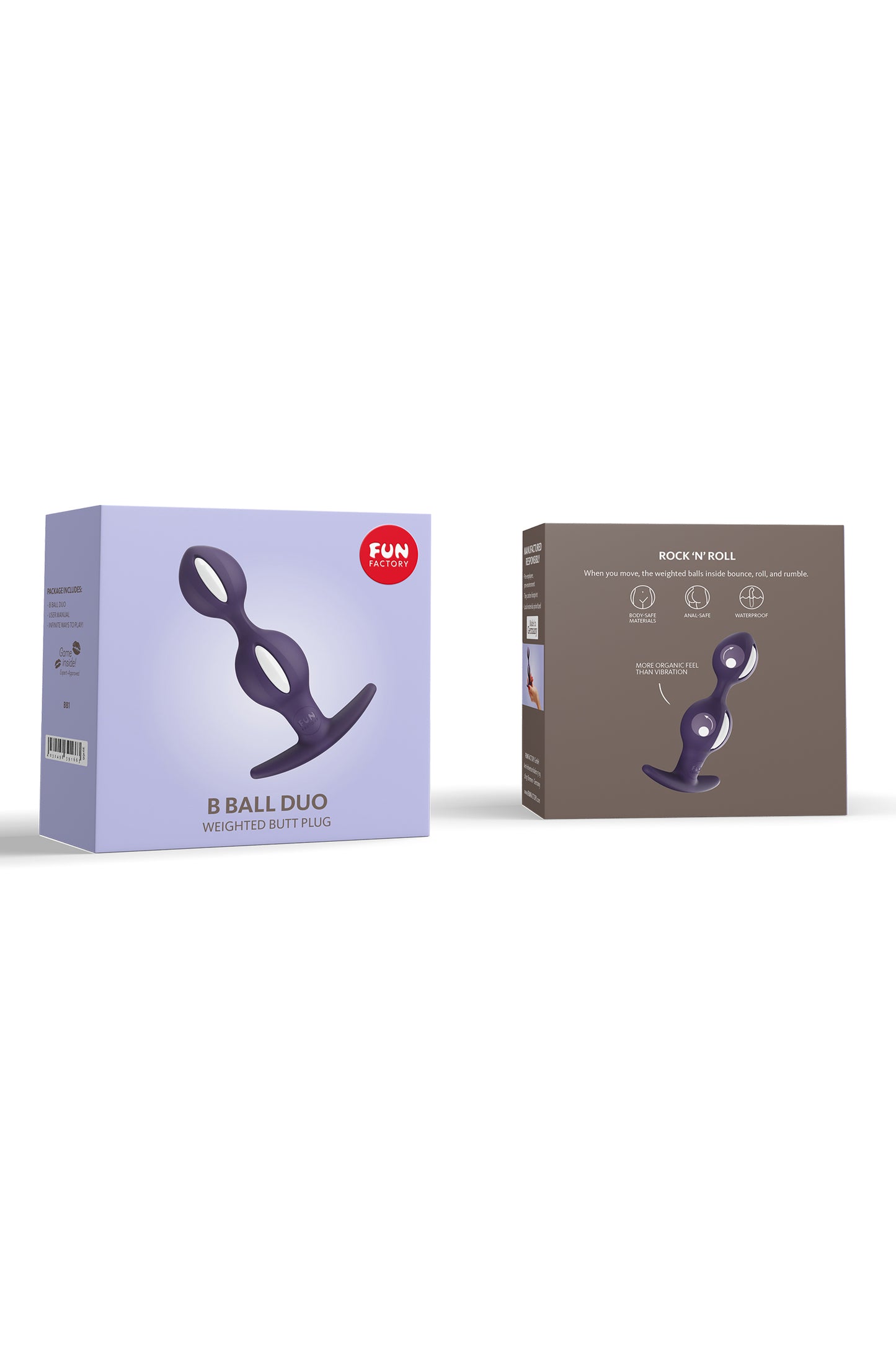 Fun Factory B BALLS Anal Plug, silikon, mor, 13 cm