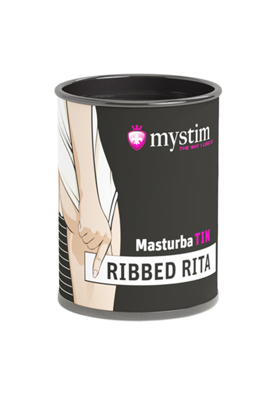 Mystim Masturbatin Ribbed Ritay Masturbatör, TPE, beyaz, 4,5 cm