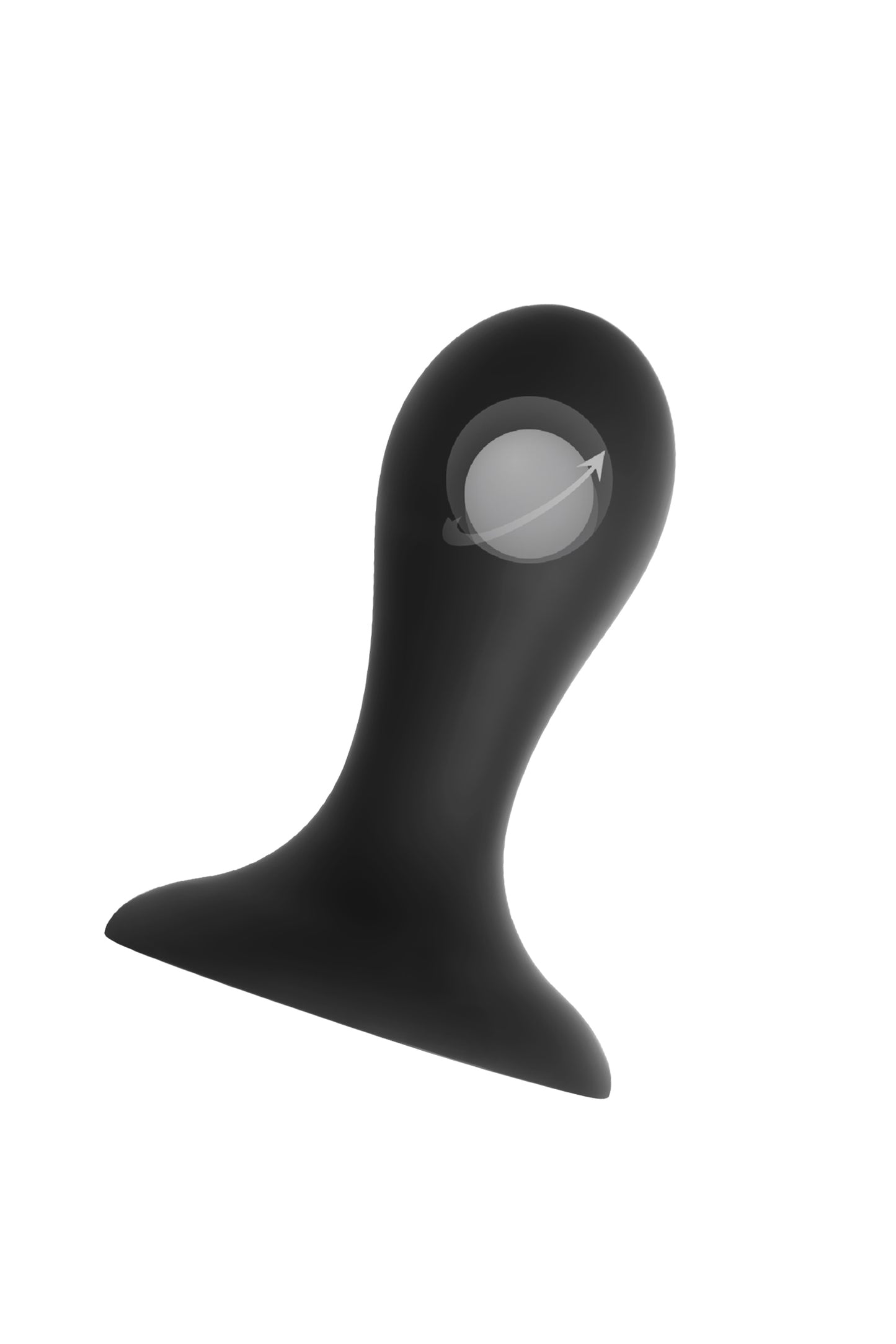 Erotist Hidro Anal Plug, S, silikon, siyah, 8,5 cm