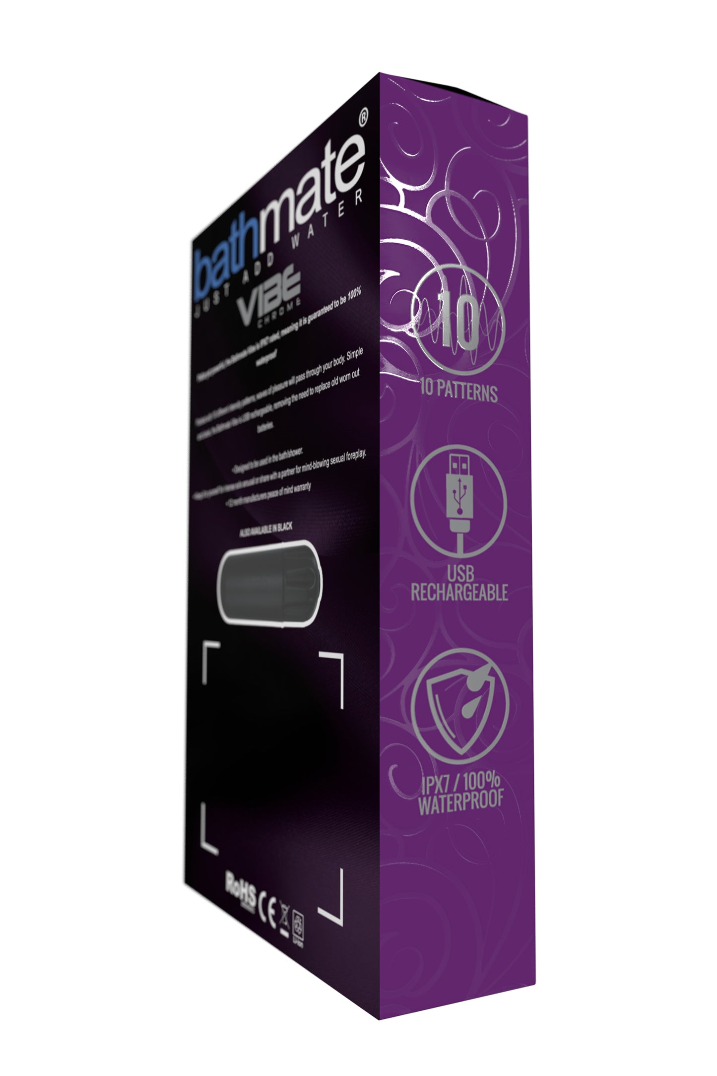 Bathmate Vibe Bullet Krom Vibratör, Plastik, Gümüş
