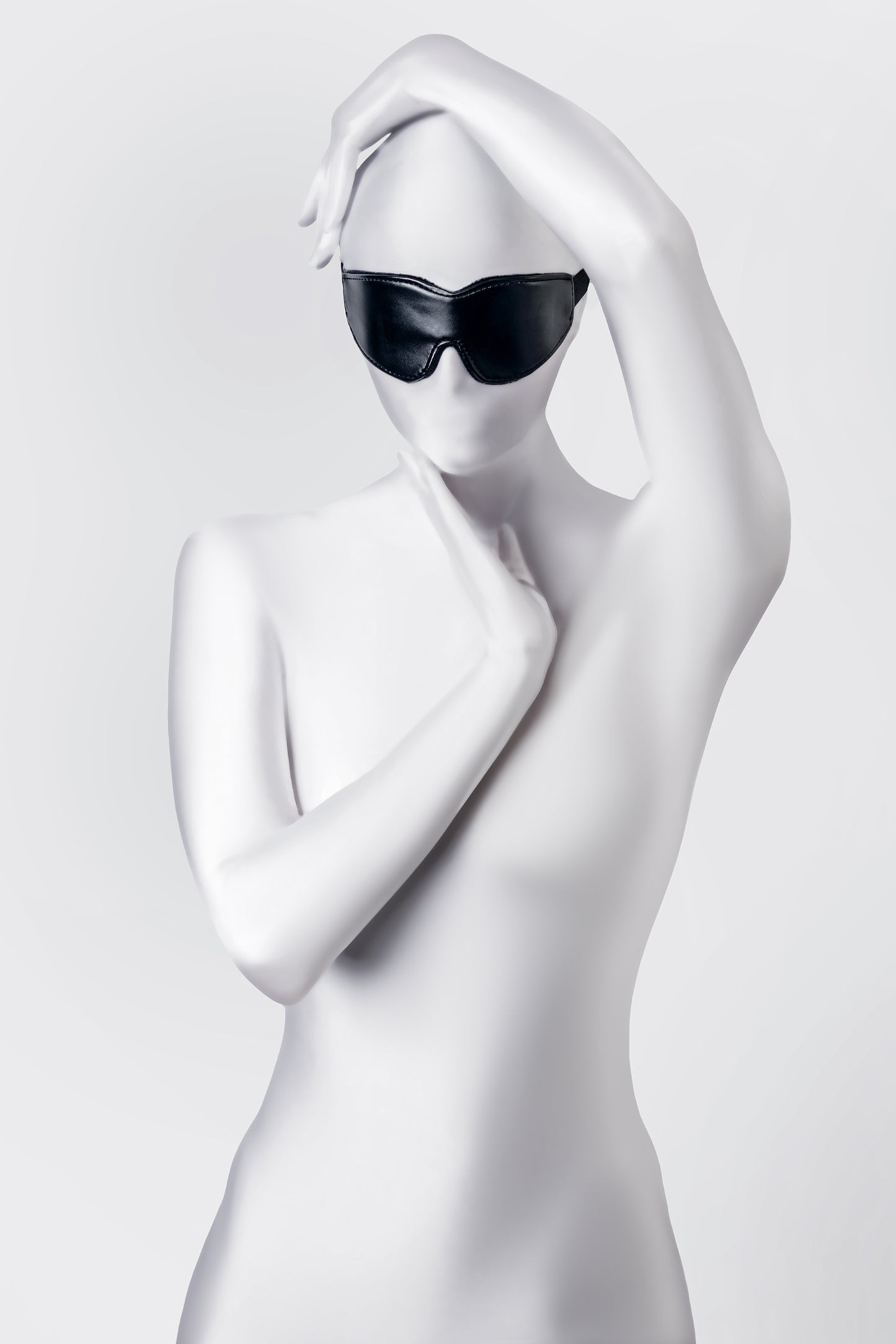 Anonymo BDSM Maske , PU deri, siyah, 26,5 cm