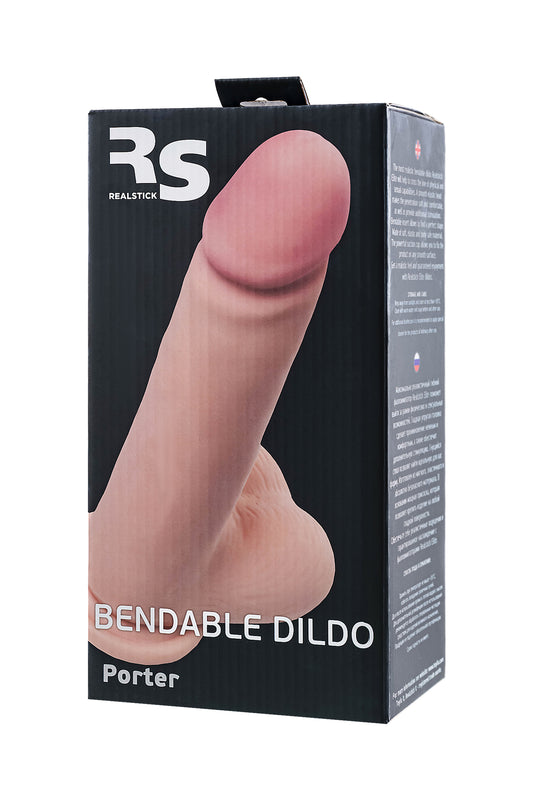 RealStick Elite Porter gerçekçi Yapay penis, TPR, çıplak, 23,5 cm