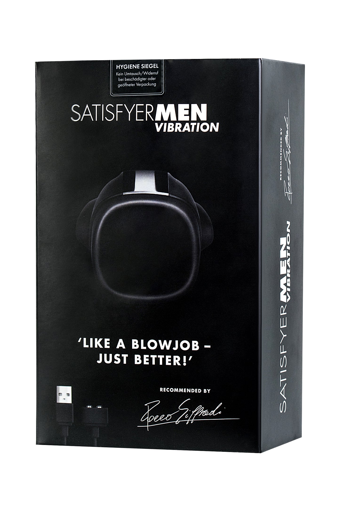 Satisfyer Men Vibration Masturbator, Silikon, Siyah, 14,5 cm