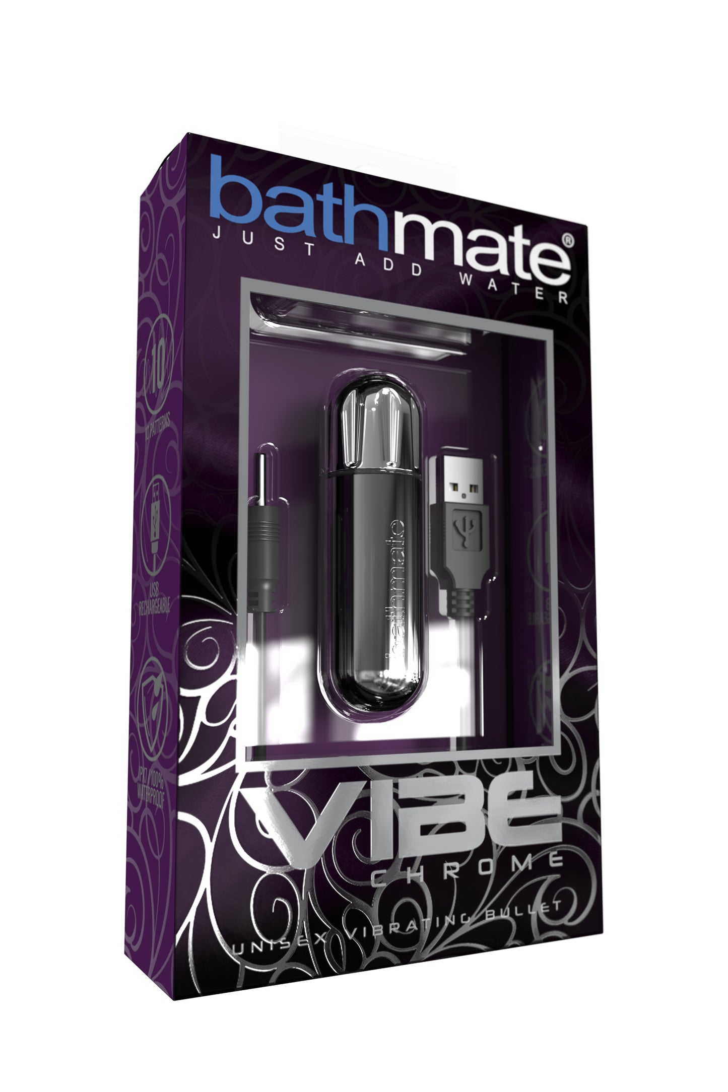 Bathmate Vibe Bullet Krom Vibratör, Plastik, Gümüş