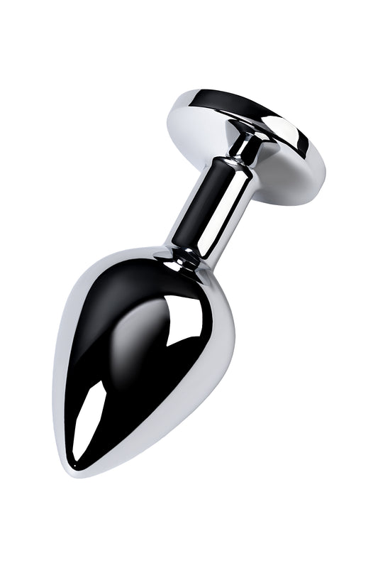 Metal by TOYFA Anal Plug, Metal, gümüş, mavi kristalli, 8 cm, Ø 3,4 cm, 85 g