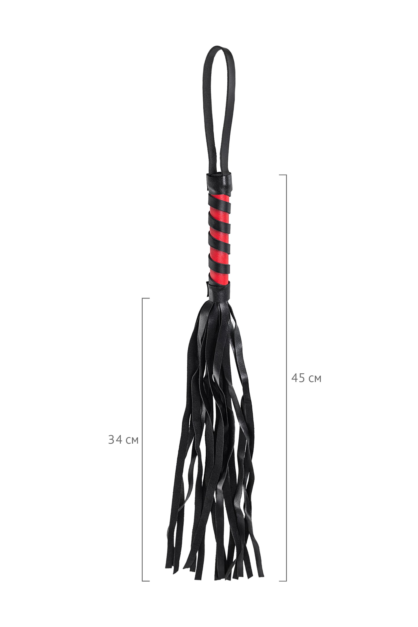 Anonymo BDSM Kırbaç #0004, PU deri, siyah, 45 cm