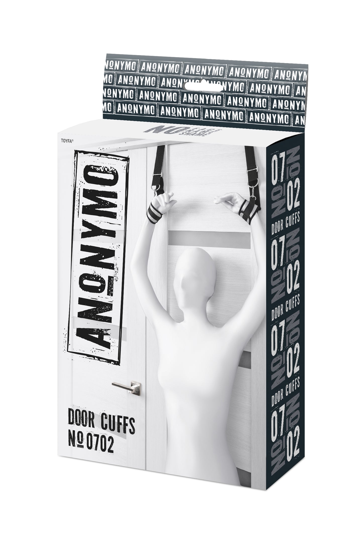 Anonymo BDSM Kapı esaret kelepçe, Polyester, Gümüş, 23 cm