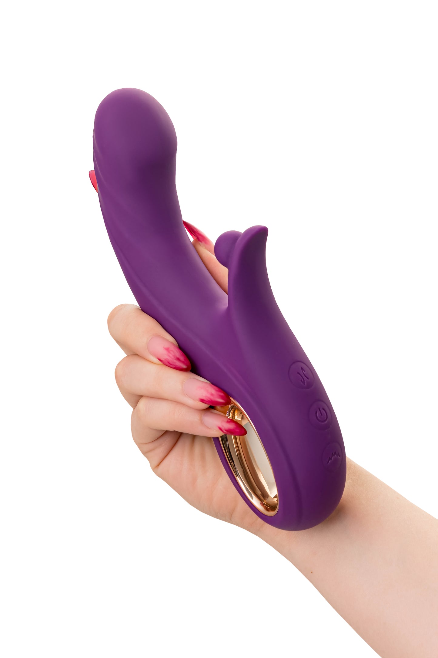 JOS Julli Yukarı ve Aşağı işlevlerine sahip titreşimli silindir, silikon, mor, 20,5 cm
