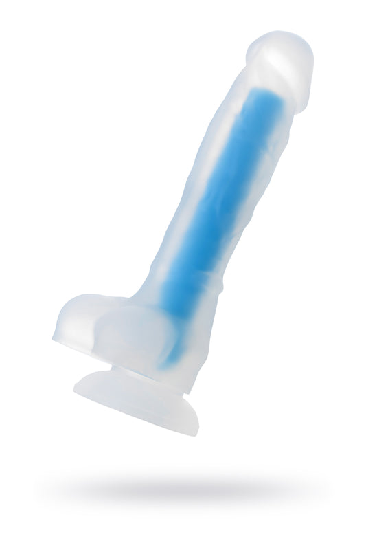 Beyond by Toyfa Steve Glow Gece Parlayan Dildo, Silikon, Şeffaf, 20 cm