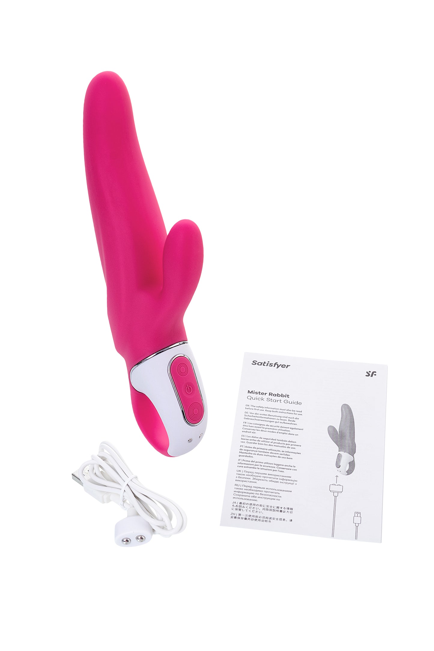 Satisfyer Mr.Rabbit Vibratör, silikon, kırmızı, 22,1 cm