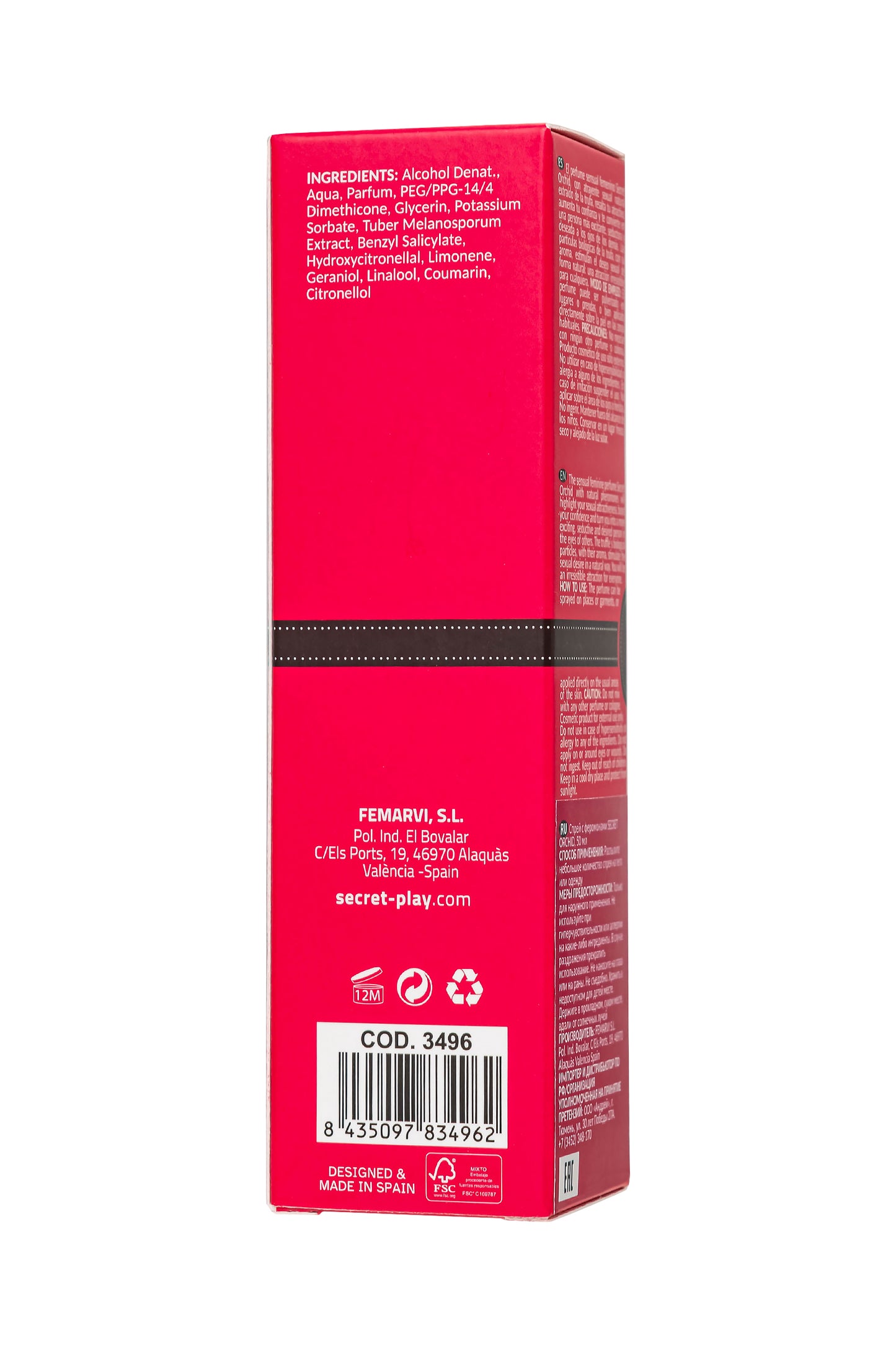 SECRET PLAY ORCHID Feromonlu Parfüm ,Kadınlar İçin, 50 ml