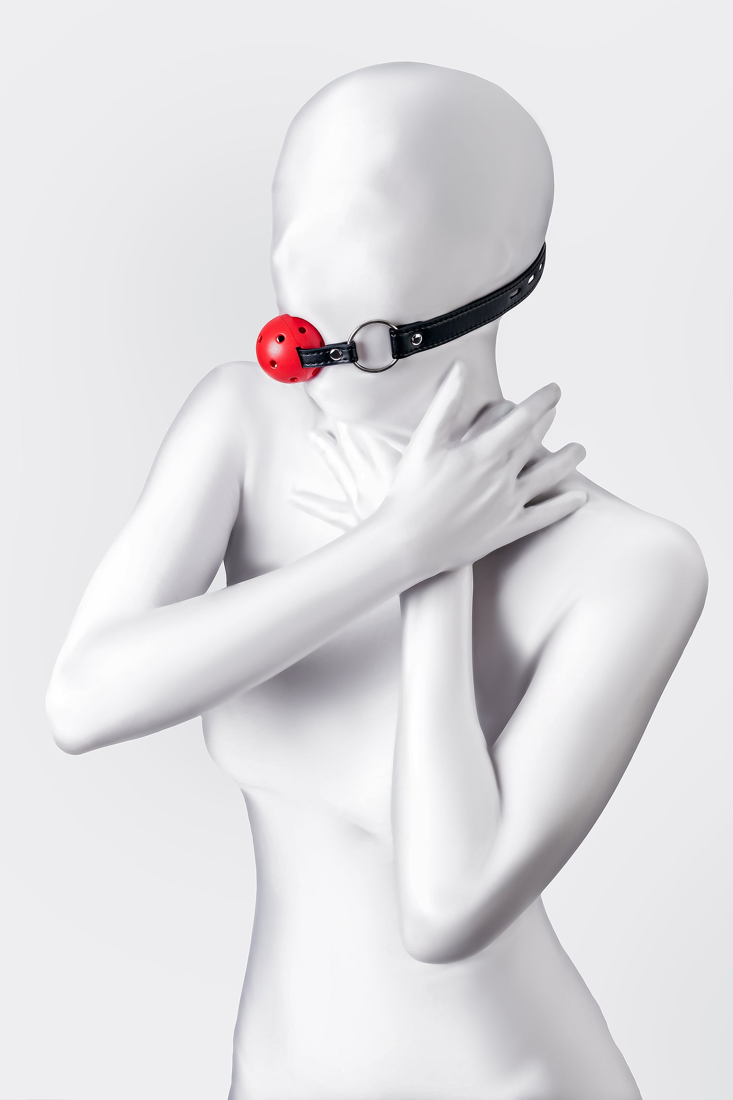 Anonymo BDSM Ağız Topu #0303, ABS plastik, kırmızı, 64 cm