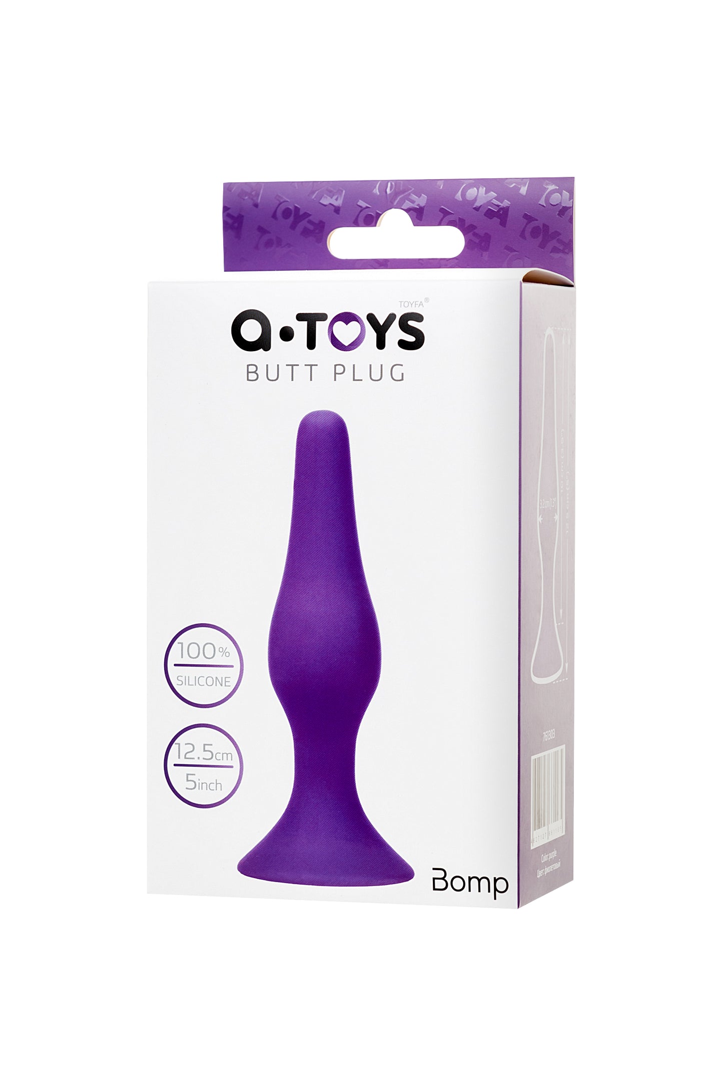 A-Toys by TOYFA Anal Plug, silikon, mor, 12,5 cm