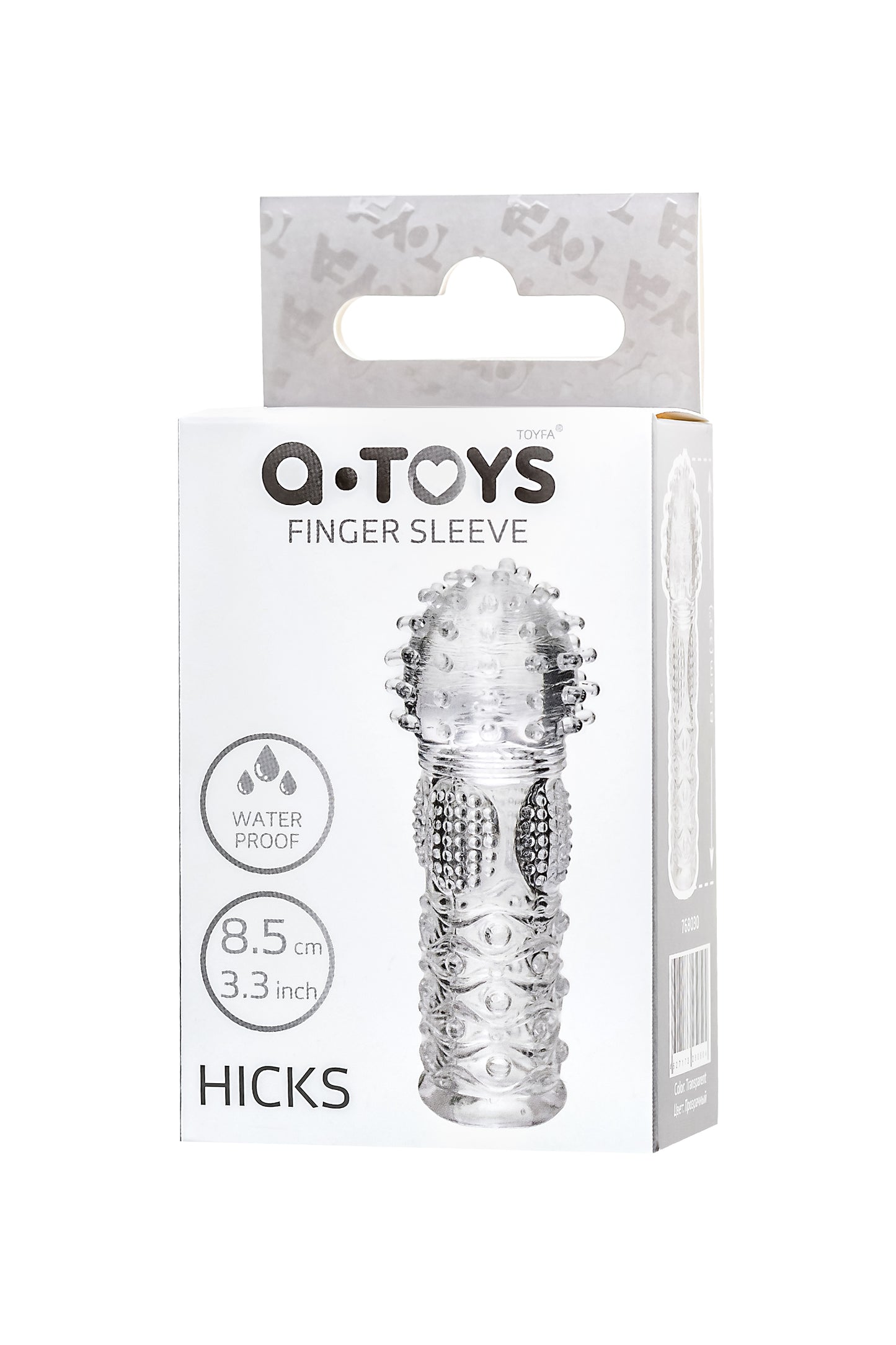 A-toys by TOYFA Hicks Parmak Klıf, TPE, şeffaf 8,5 cm