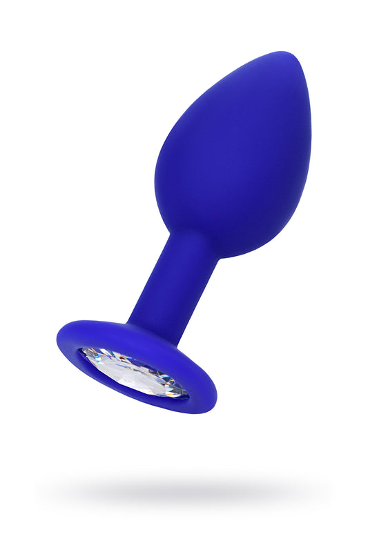 ToDo by Toyfa Brilliant anal kılıf, silikon, mavi, beyaz kristalli 7 cm, Ø 2,8 cm, 26 g