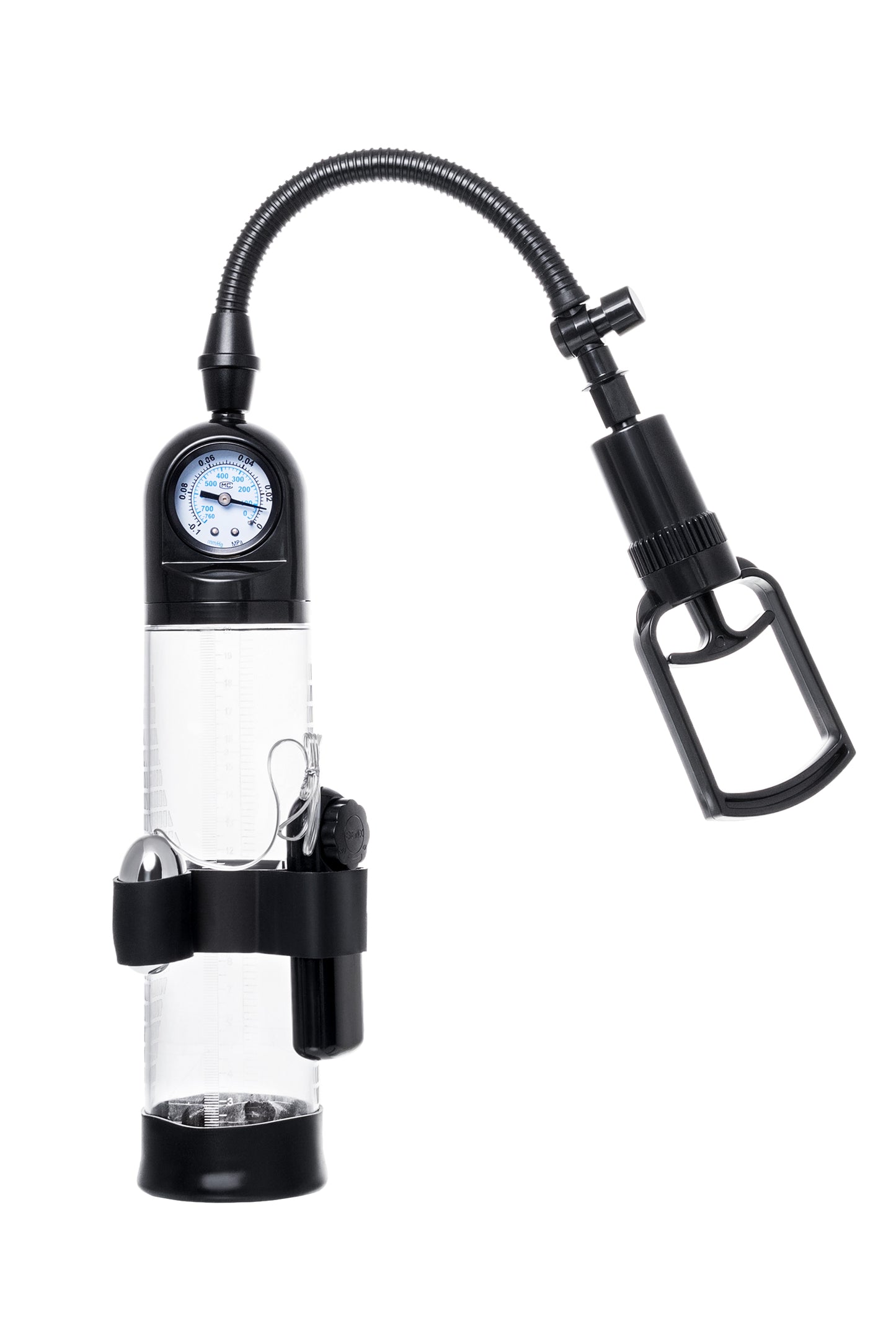 Sexus Men Training Aksel Mekanik Pompa, ABS plastik, Siyah, 70 cm