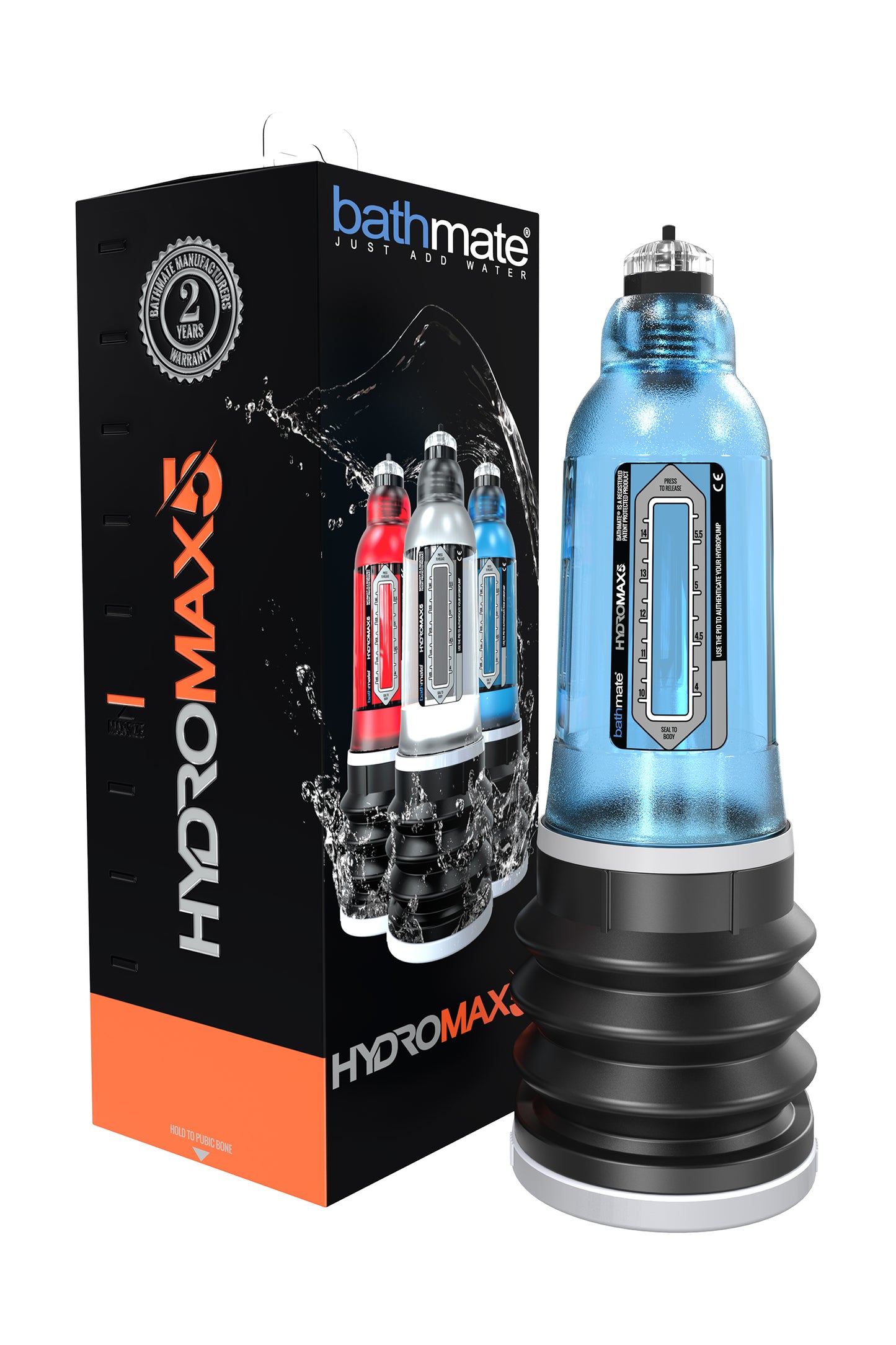 Bathmate HYDROMAX5 penis pompası, ABS plastik, Mavi, 26 cm (Hydromax X20 analog)
