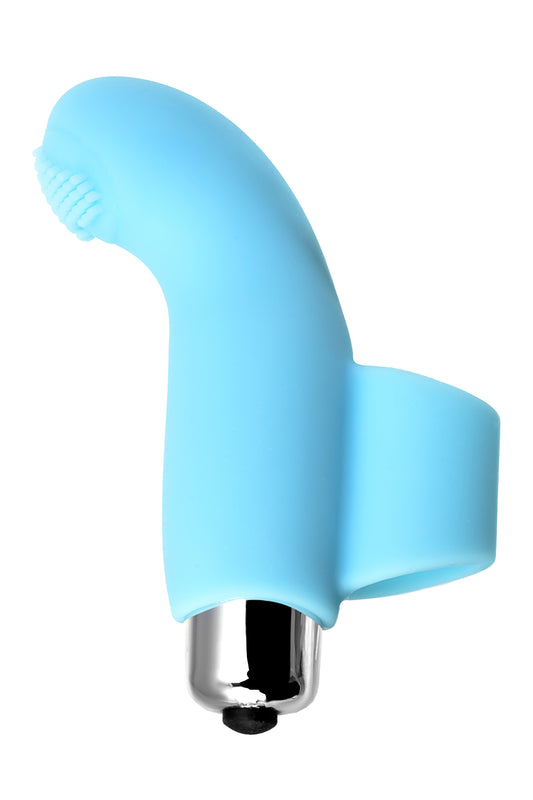 JOS DANKO'NUN G Nokta Parmak Vibratörü, silikon, mavi, 9,5 cm