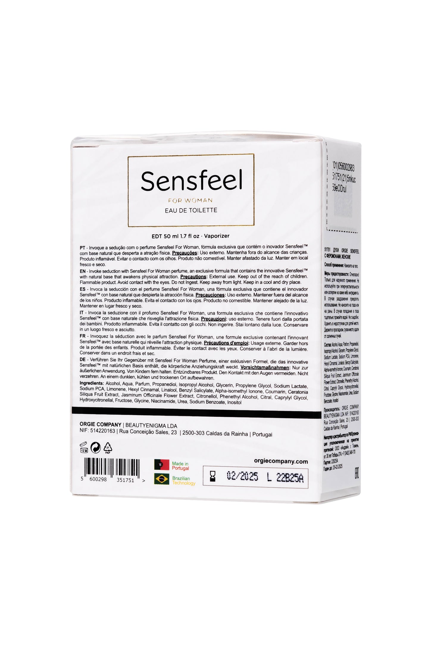 ORGIE SENSFEEL For Woman Feromonlu Parfüm, kadınlar için, 50 ml