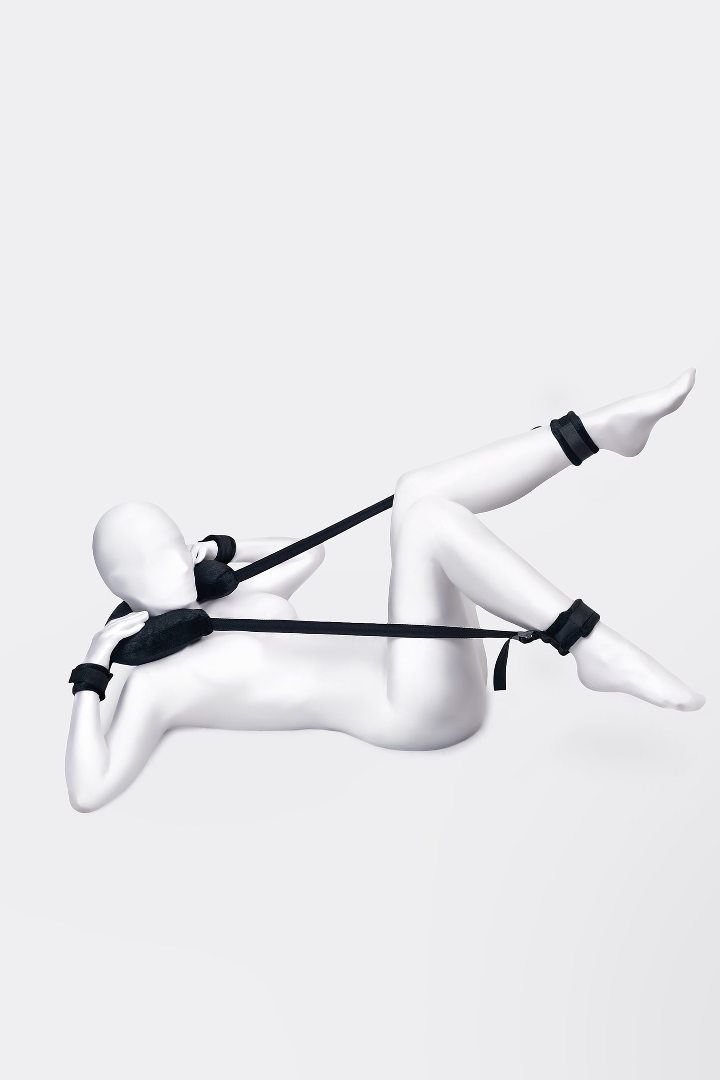 Anonymo BDSM sabitleme kemeri #0701 yastıklı, kadife, siyah, 127 cm