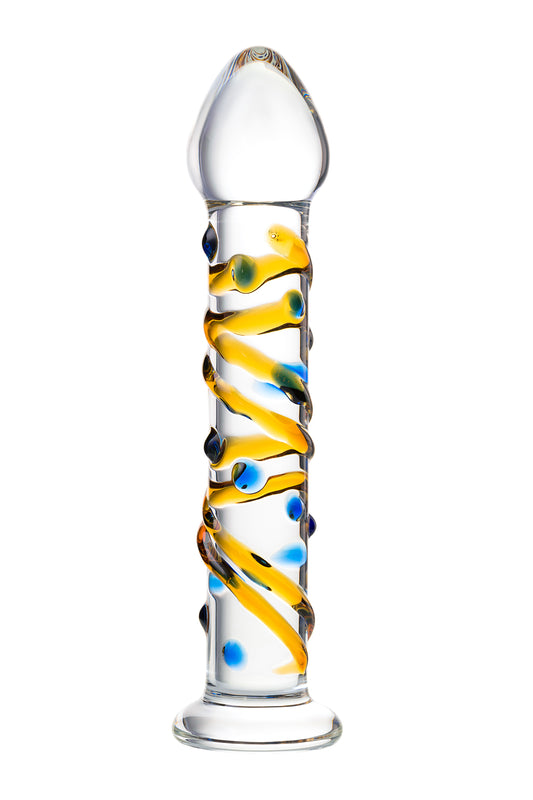 Sexus Glass Cam Dildo, Şeffaf, 17,5 cm