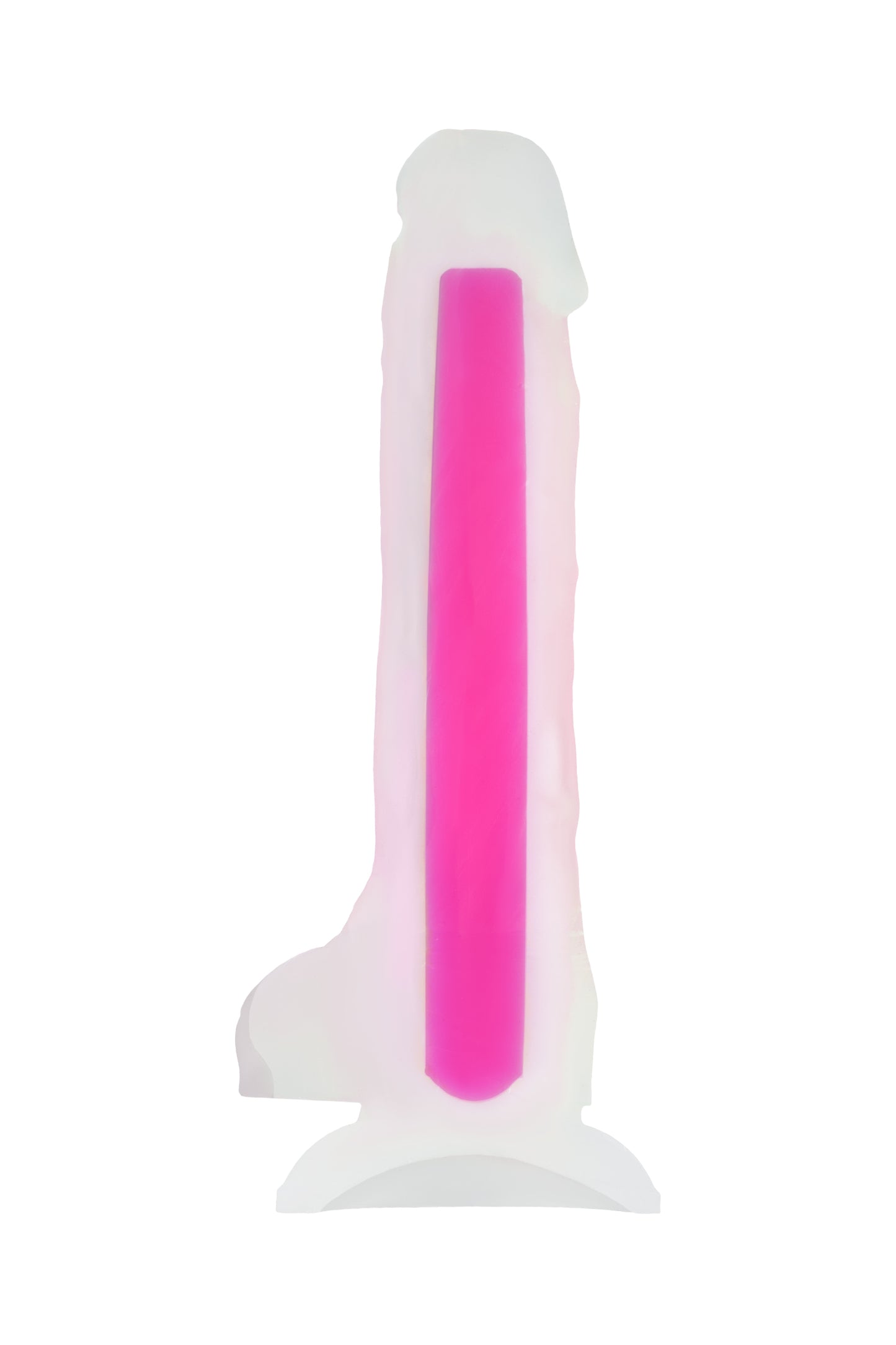 Beyond by Toyfa Peter Glow Gece Parlayan Dildo, Silikon, Şeffaf, 22 cm
