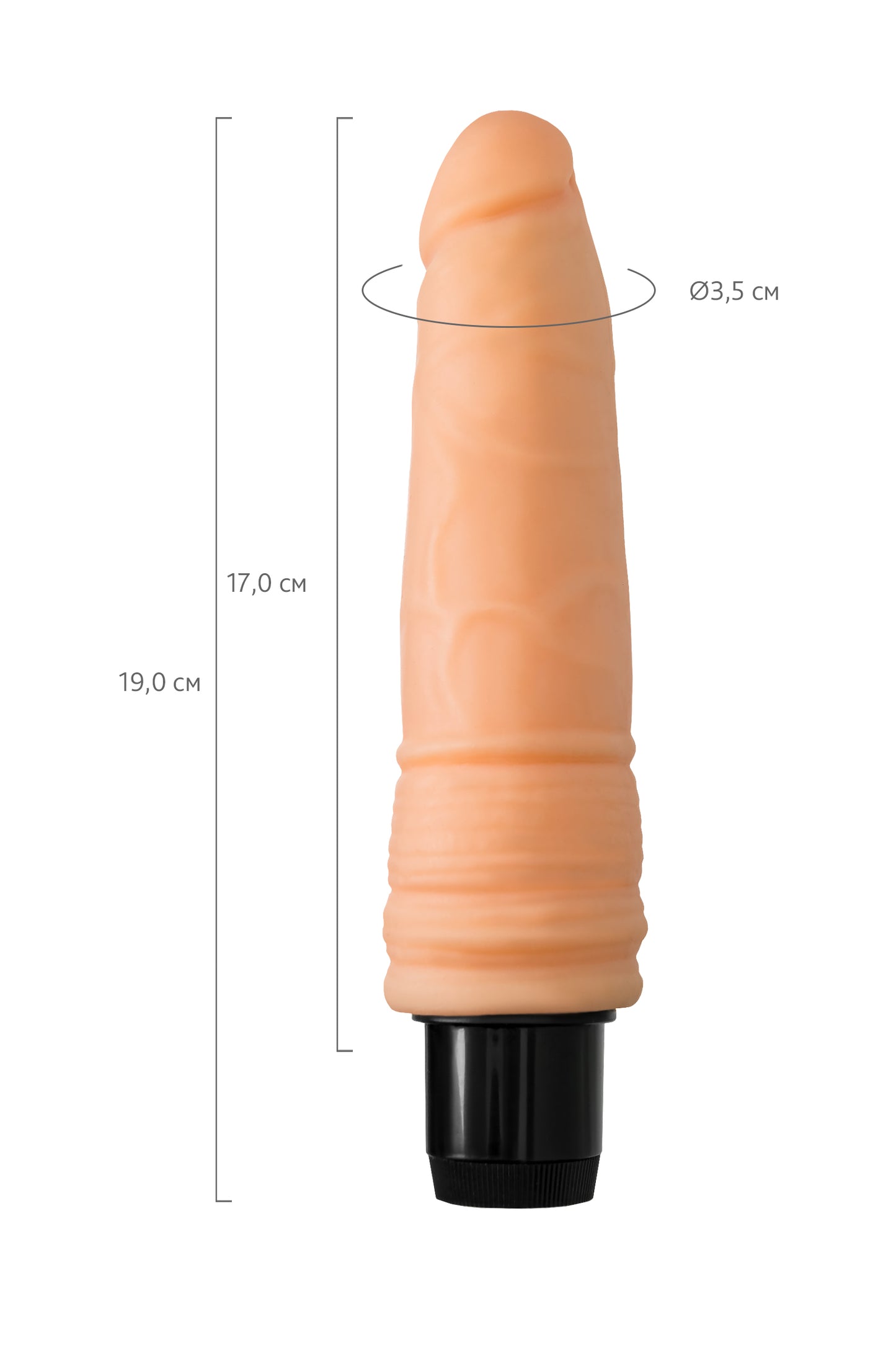 A-Toys by TOYFA Frem Realistik Vibratör, TPE, Ten, 19 cm