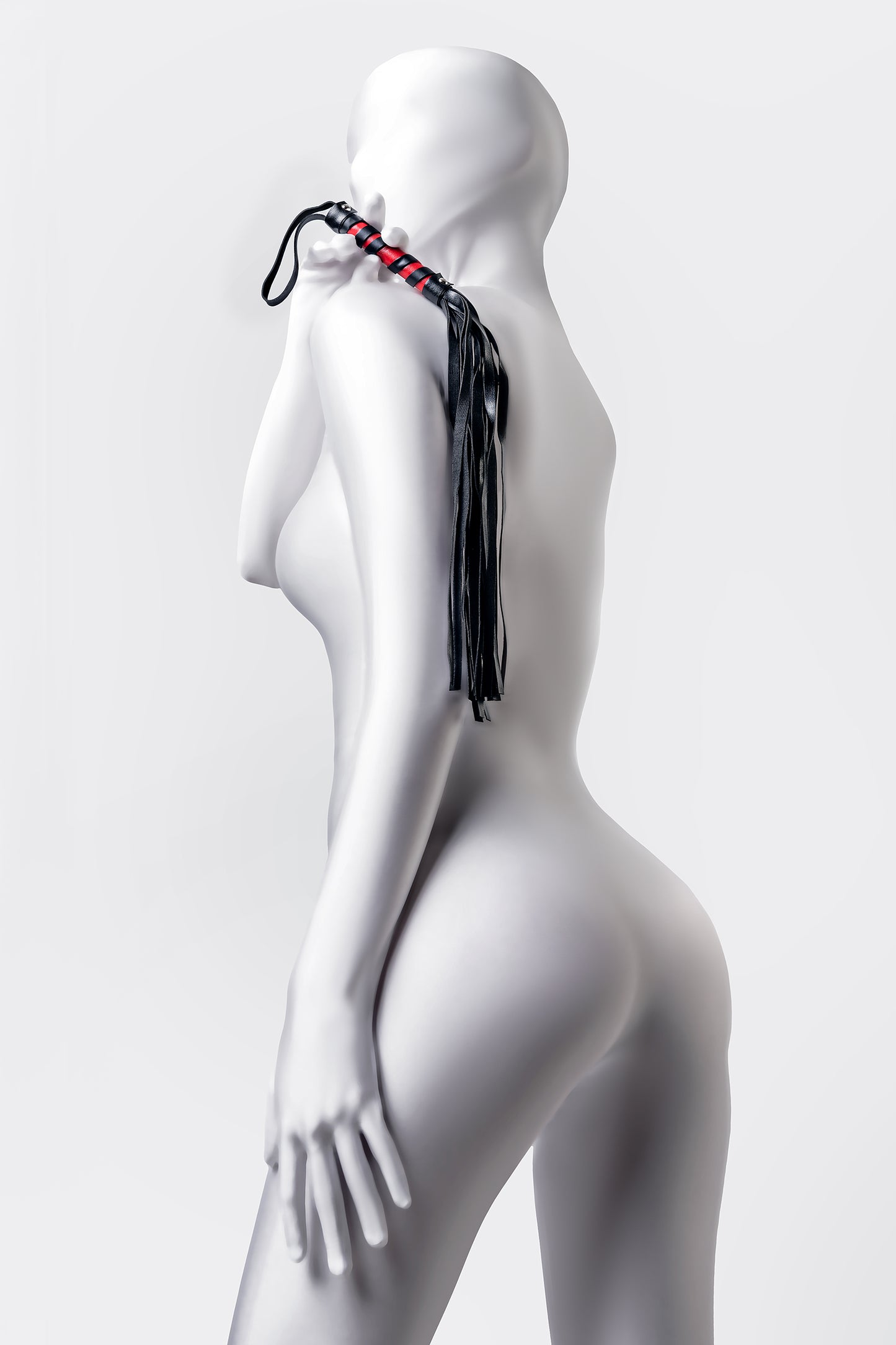 Anonymo BDSM Kırbaç #0004, PU deri, siyah, 45 cm