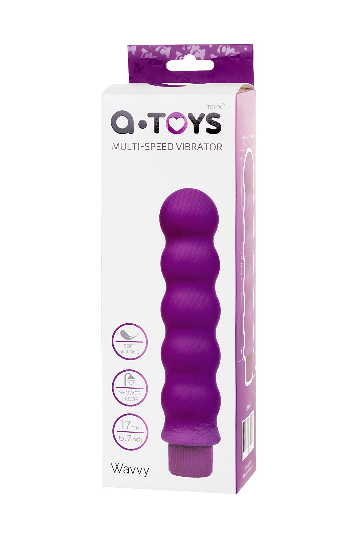 A-Toys by TOYFA Vibratör, silikon, mor, 17 cm