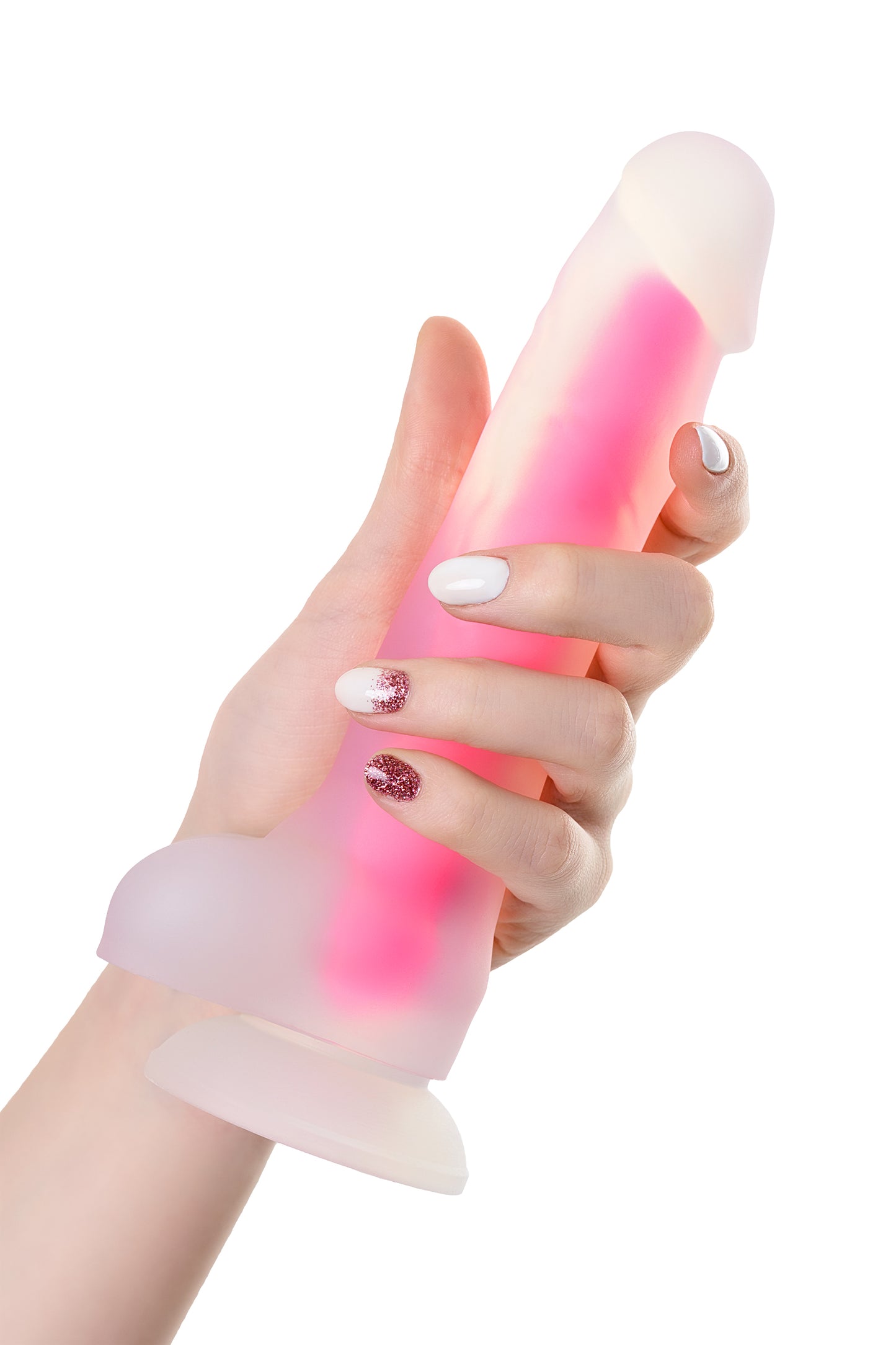 Beyond by Toyfa Tony Glow Gece Parlayan Dildo, Silikon,Şeffaf , 20 cm