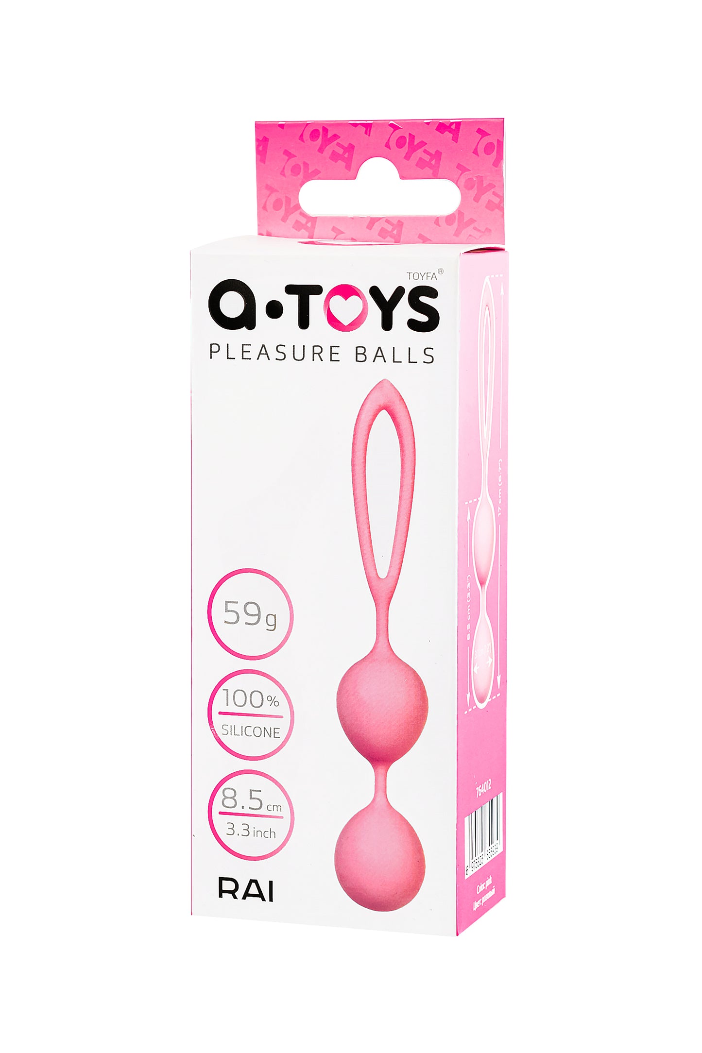 A-Toys by TOYFA Rai Vajinal Topları, silikon, pembe, 17 cm