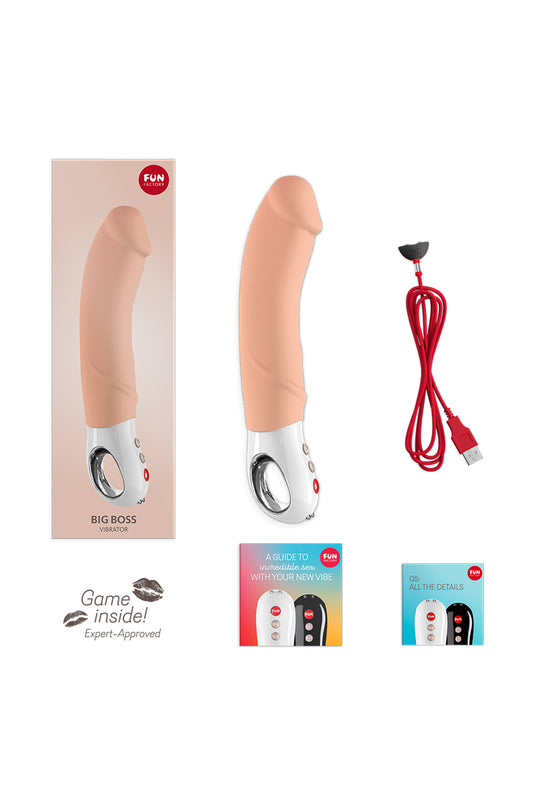 Fun Factory Big Boss Vibratör, Silikon, Ten, 23 cm