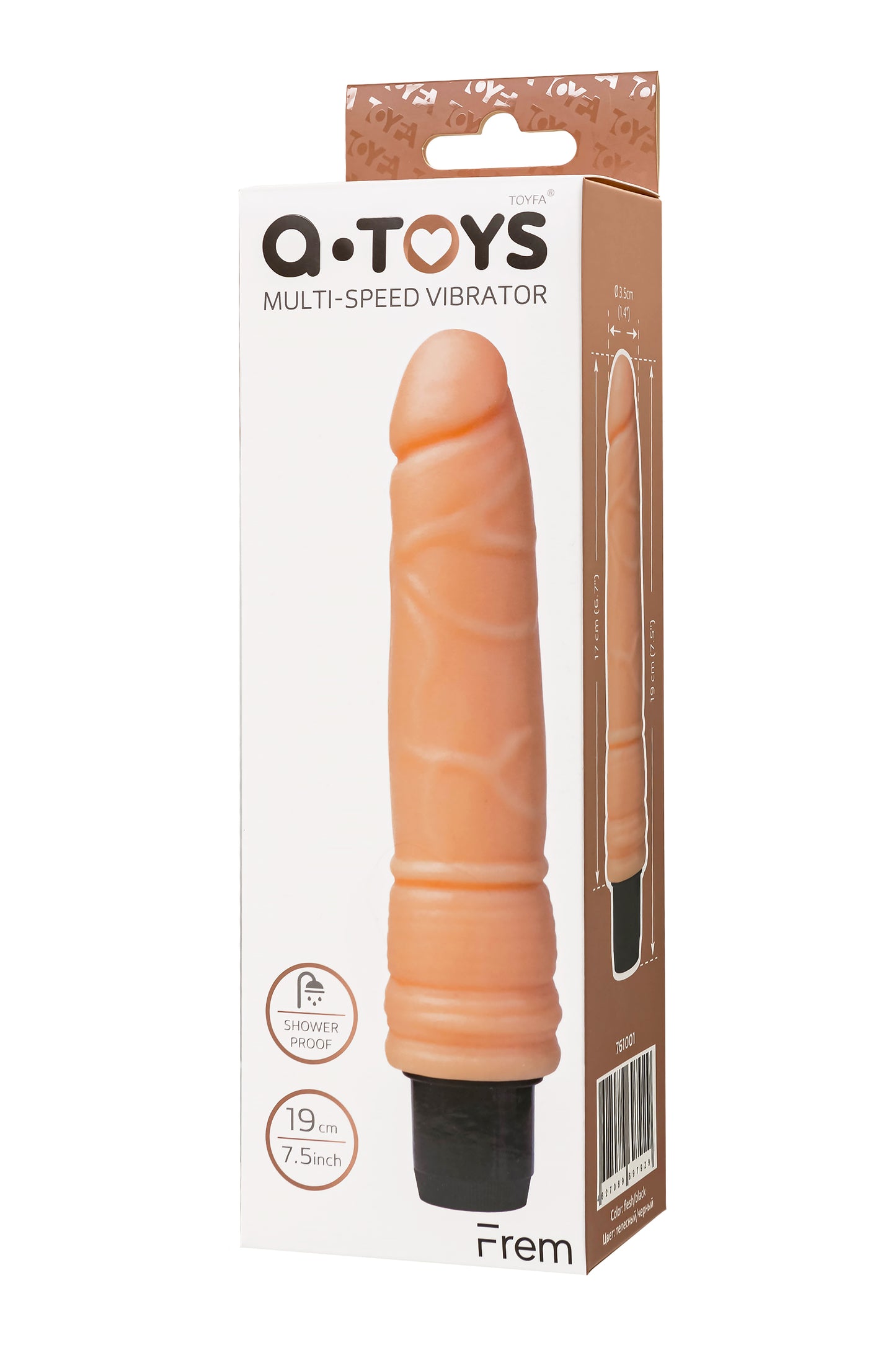 A-Toys by TOYFA Frem Realistik Vibratör, TPE, Ten, 19 cm
