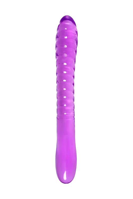 A-Toys by TOYFA Çift Taraflı Jel Dildo Frica, TPE, mor, 23 cm
