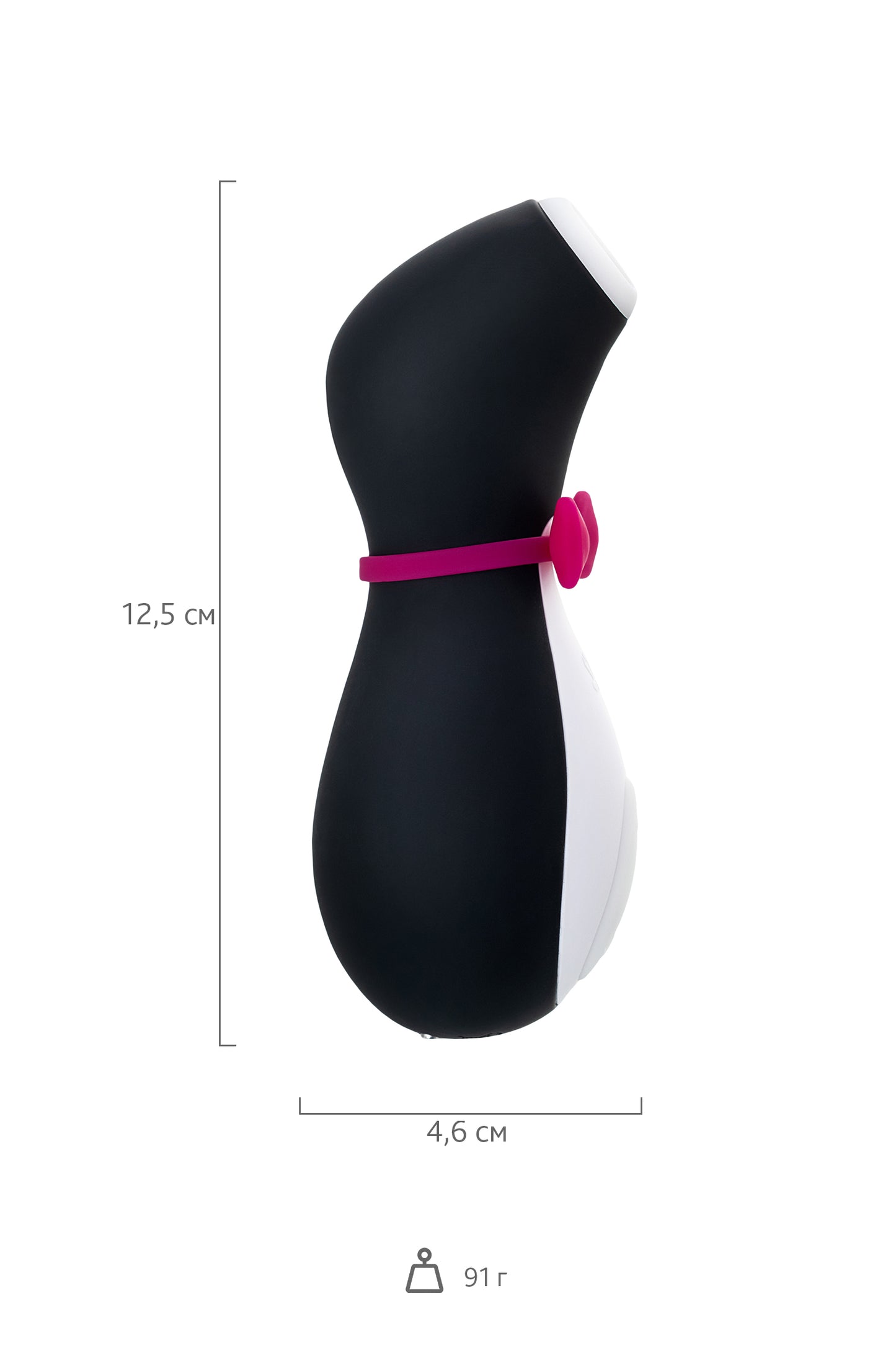 Satisfyer Penguin Vakum Dalgası Klitoris Vibratörü, silikon, siyah, 11,5 cm