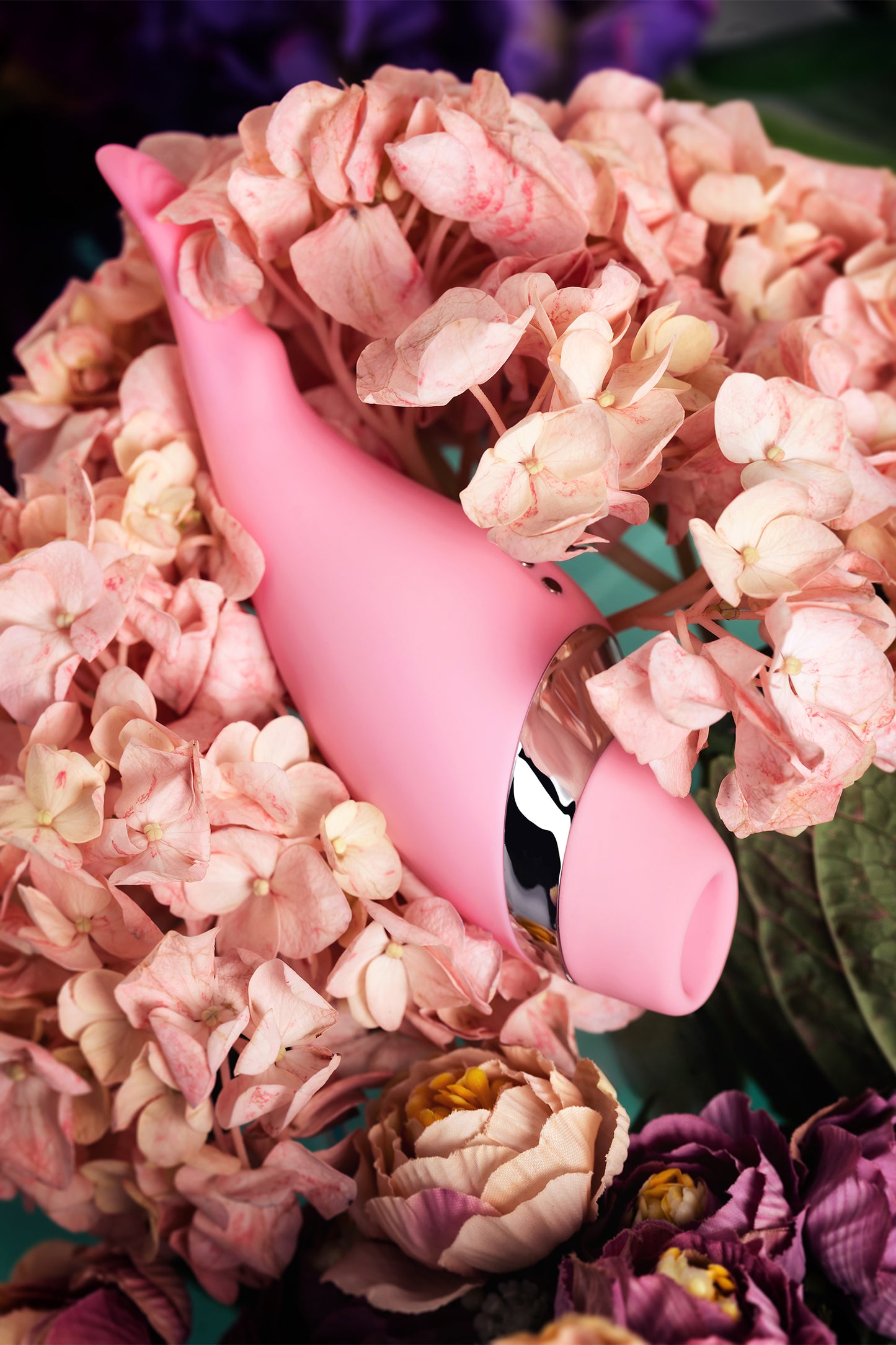 Flovetta by Toyfa DAHLİA Çok Fonksiyonlu Vakum Vibratör, Silikon, Pembe, 14 cm