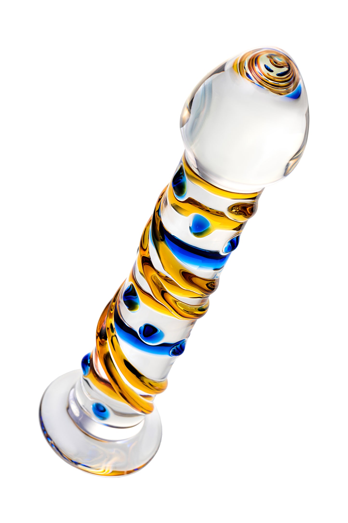 Sexus Glass Cam Dildo, Şeffaf, 17,5 cm