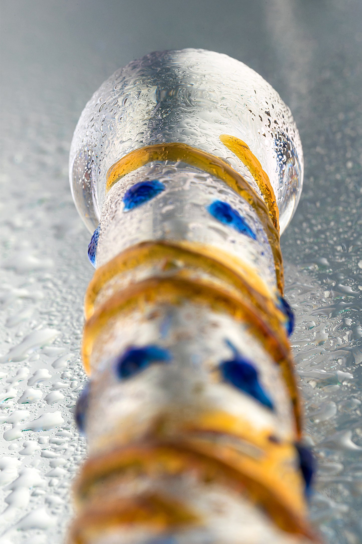 Sexus Glass Cam Dildo, Şeffaf, 17,5 cm