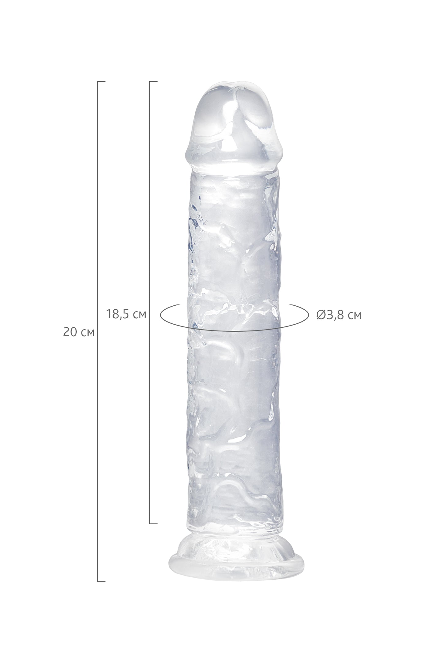 A-Toys by TOYFA Auri yapay penis, TPE, transparan, 20 cm