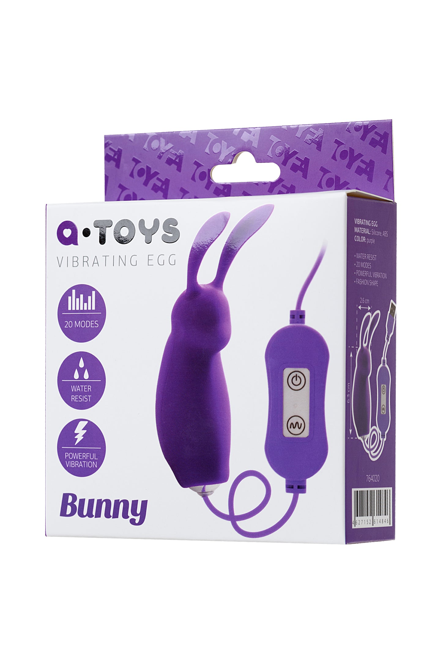 A-Toys by TOYFA Bunny Mini Vibratör, Silikon, Mor