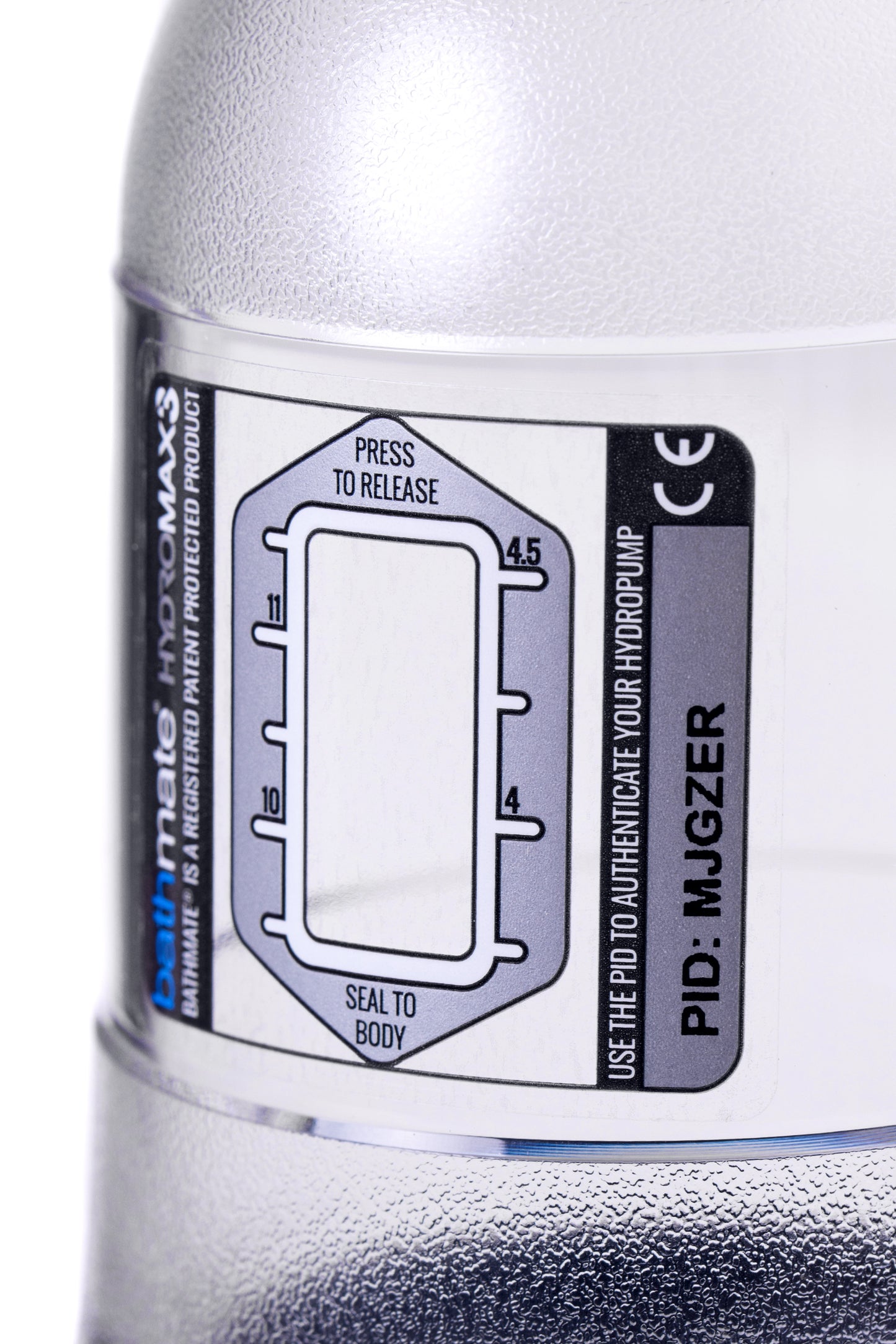 Bathmate HYDROMAX3 hidrolik pompa, ABS plastik, transparan, 22 cm